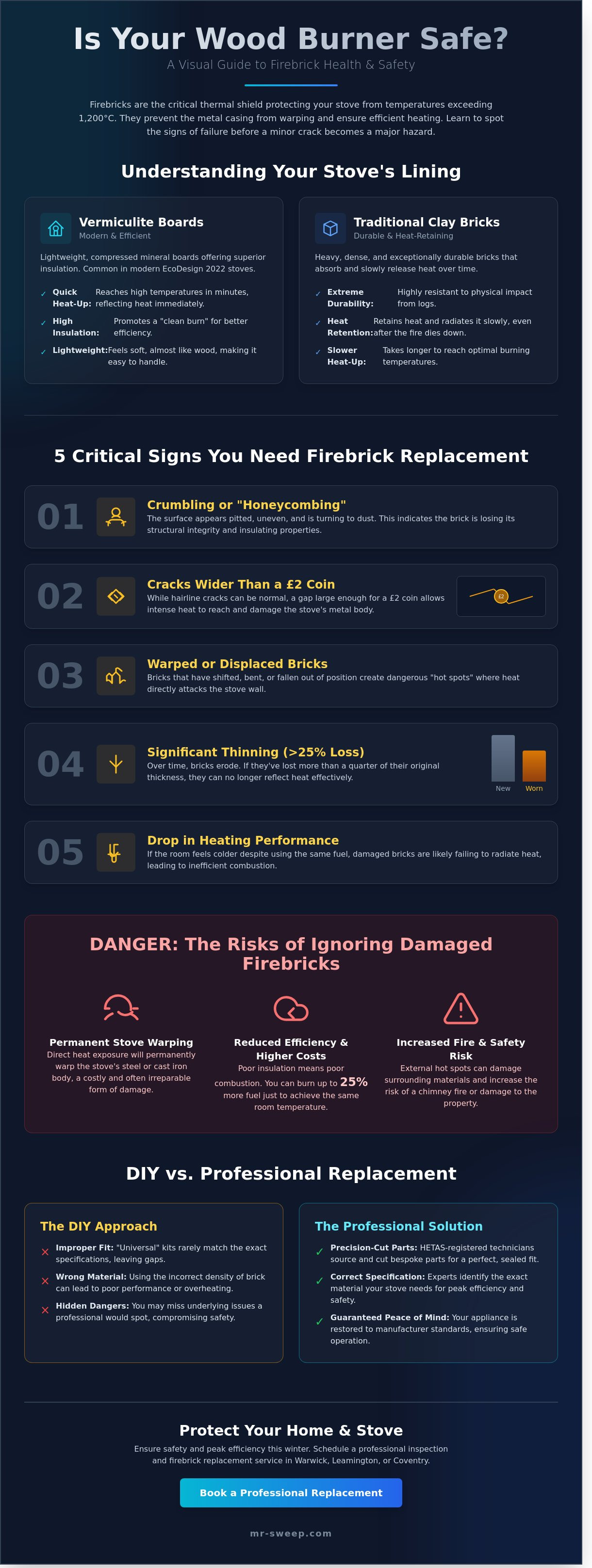 Firebrick replacement warwickshire