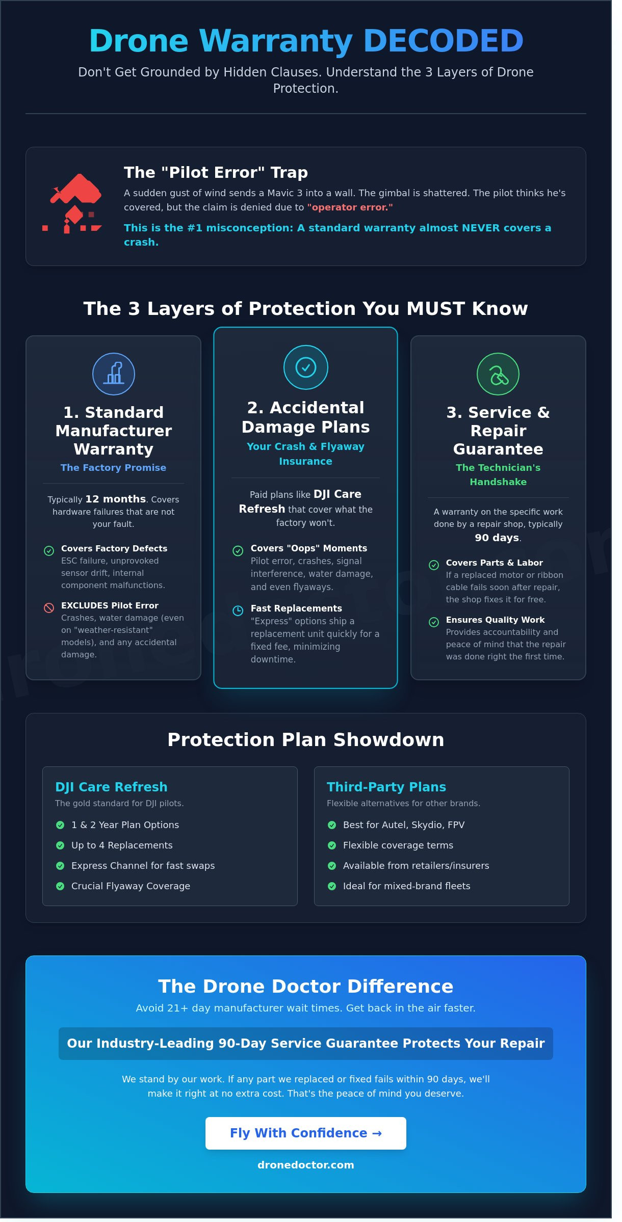 Drone repair warranty