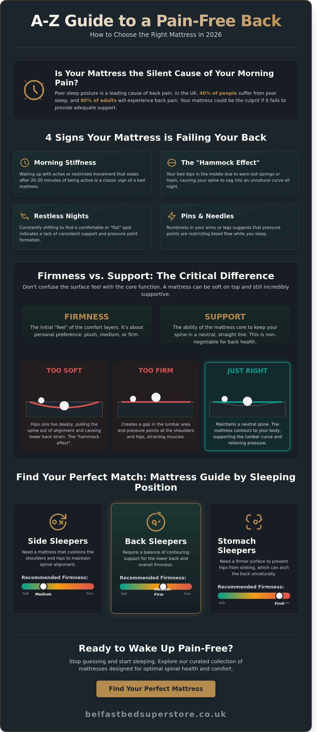 Best mattress for back pain UK 2026