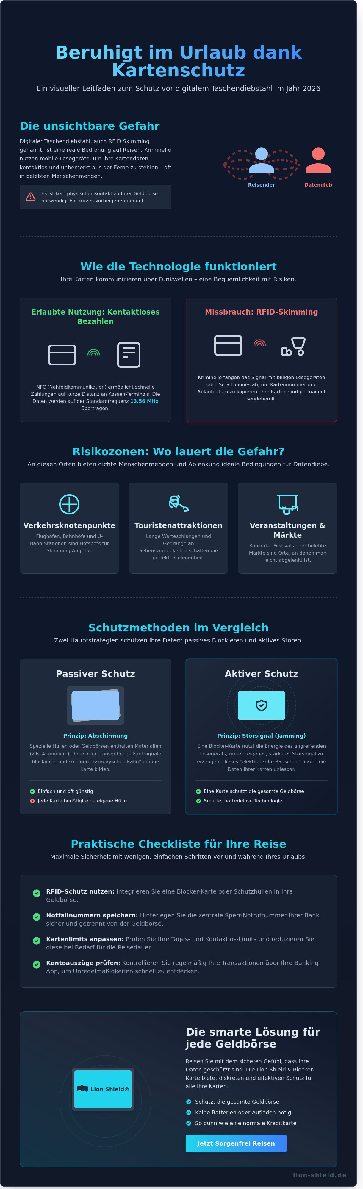 Beruhigt im urlaub dank kartenschutz