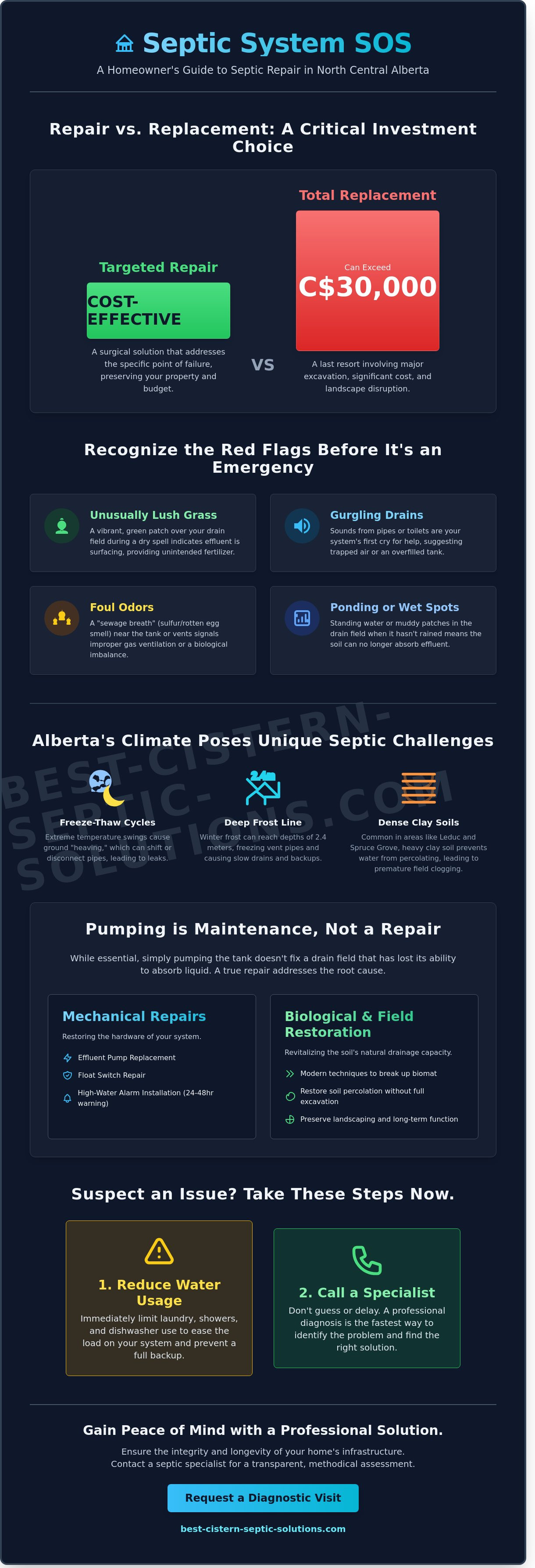 Septic system repair