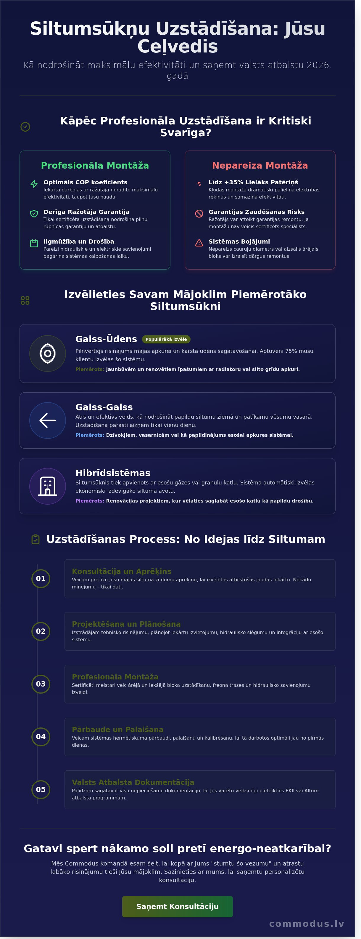 Siltumsūkņu uzstādīšana
