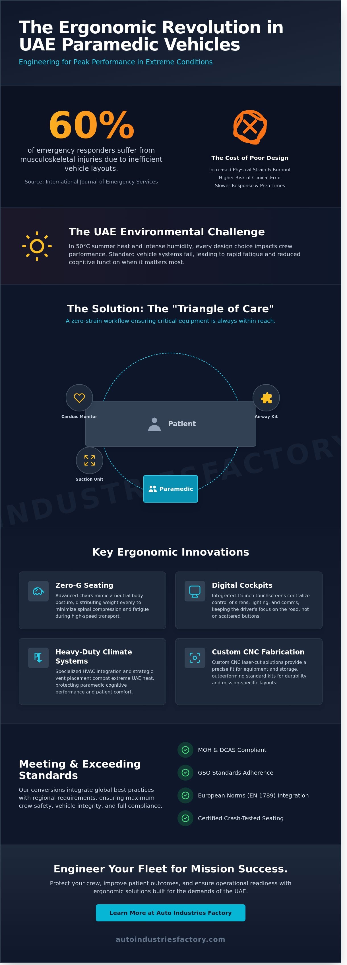 Ergonomic design for paramedic vehicles