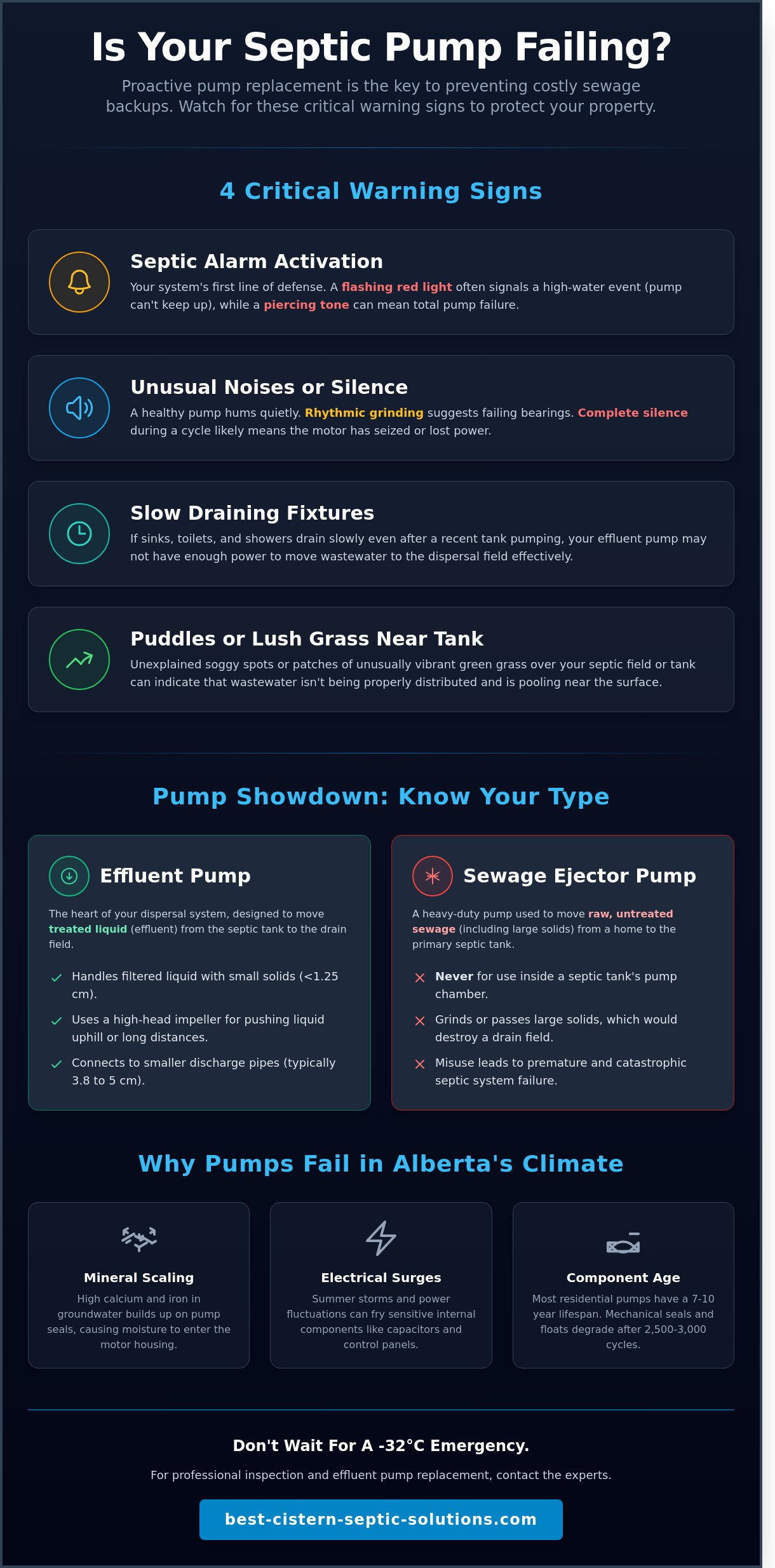 Effluent pump replacement