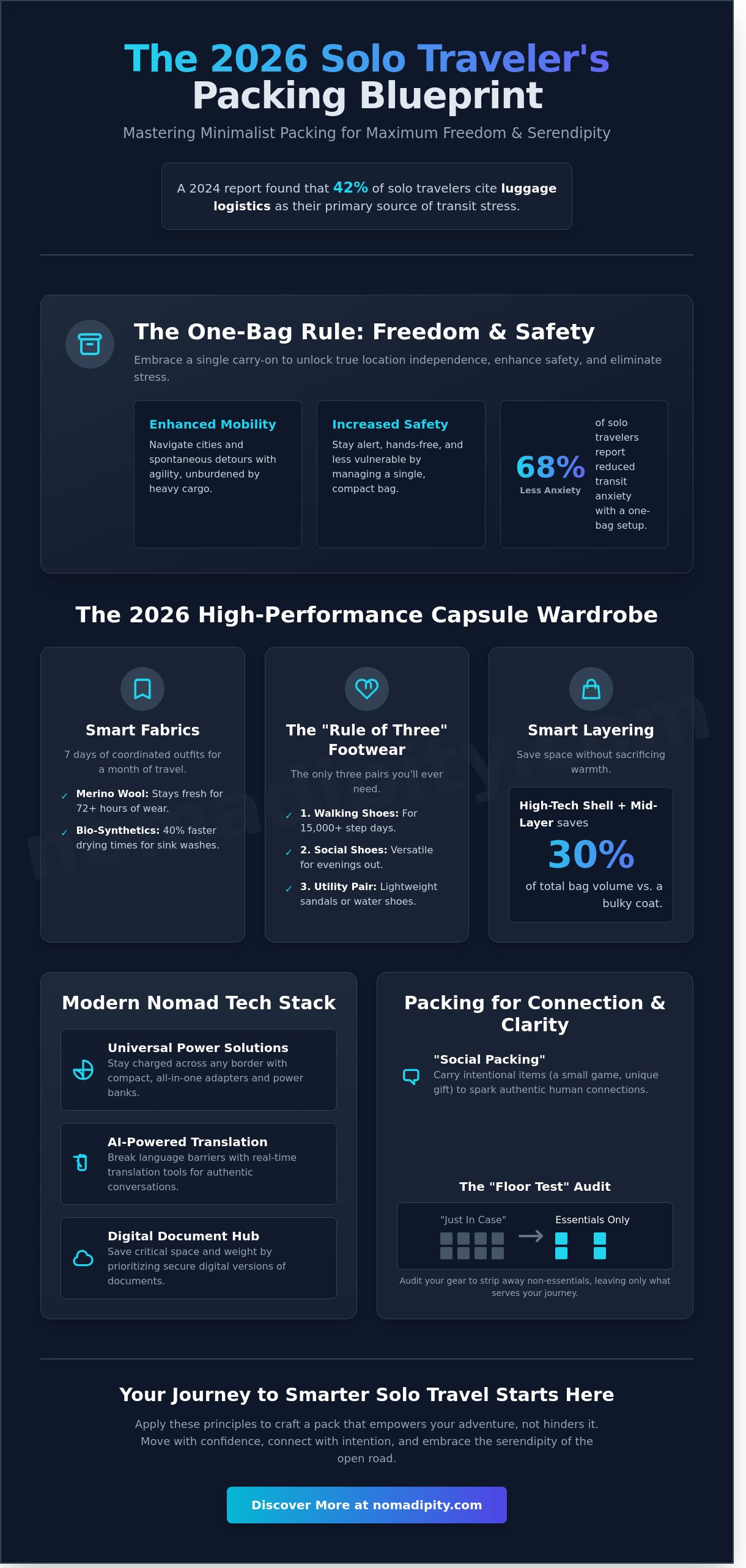 Solo travel packing list
