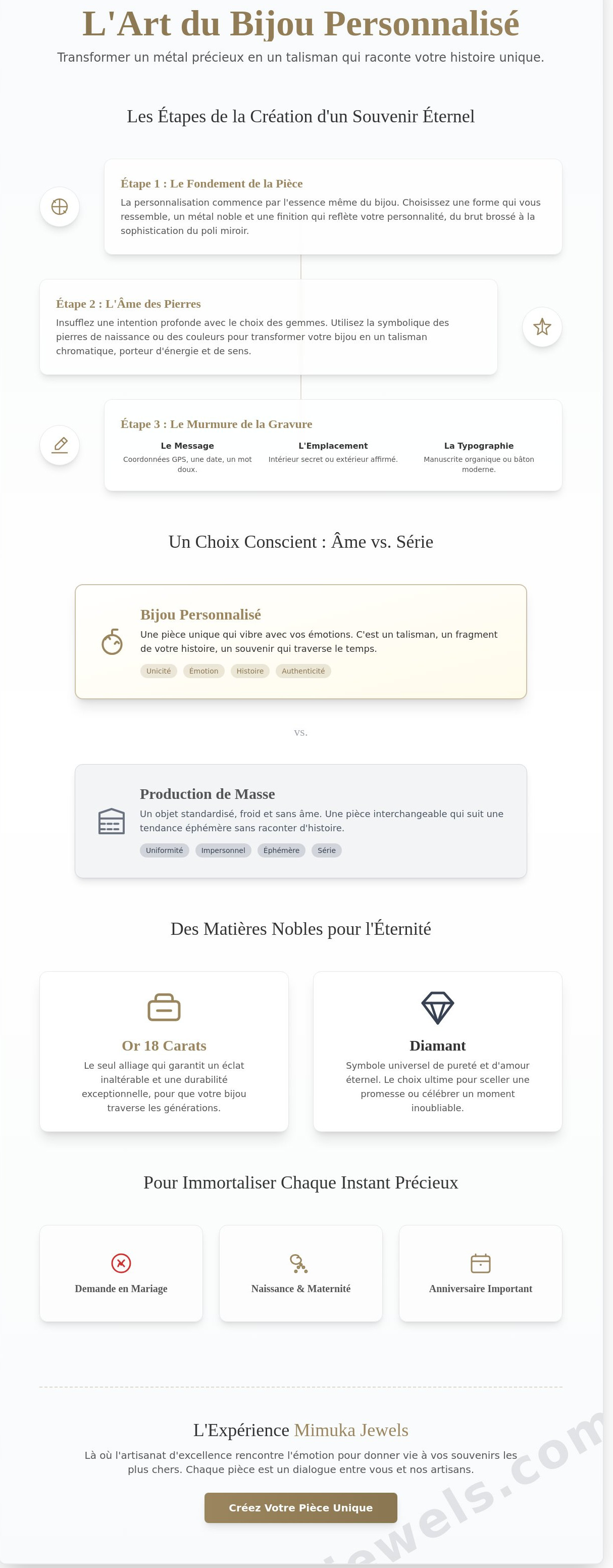 Bijoux personnalisés