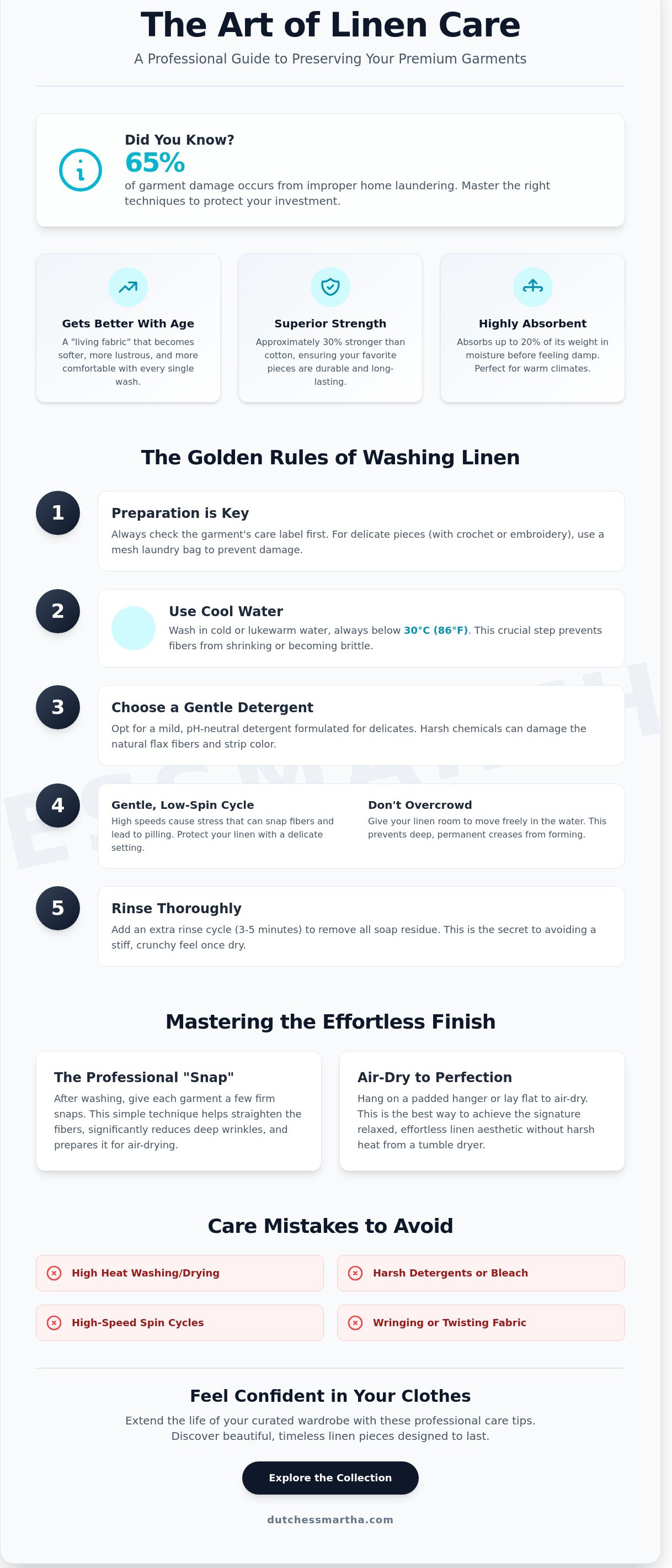 How to care for linen clothing
