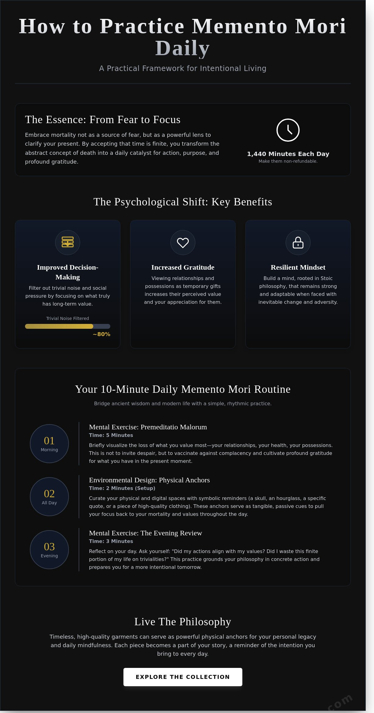 How to practice memento mori daily