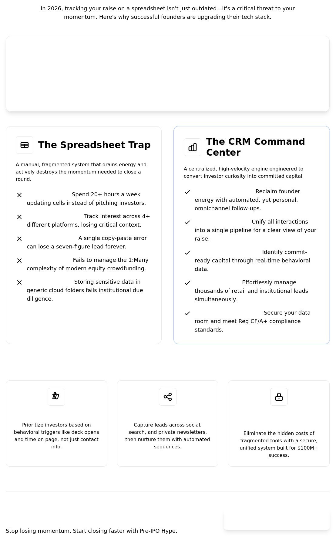 Investor CRM for startups