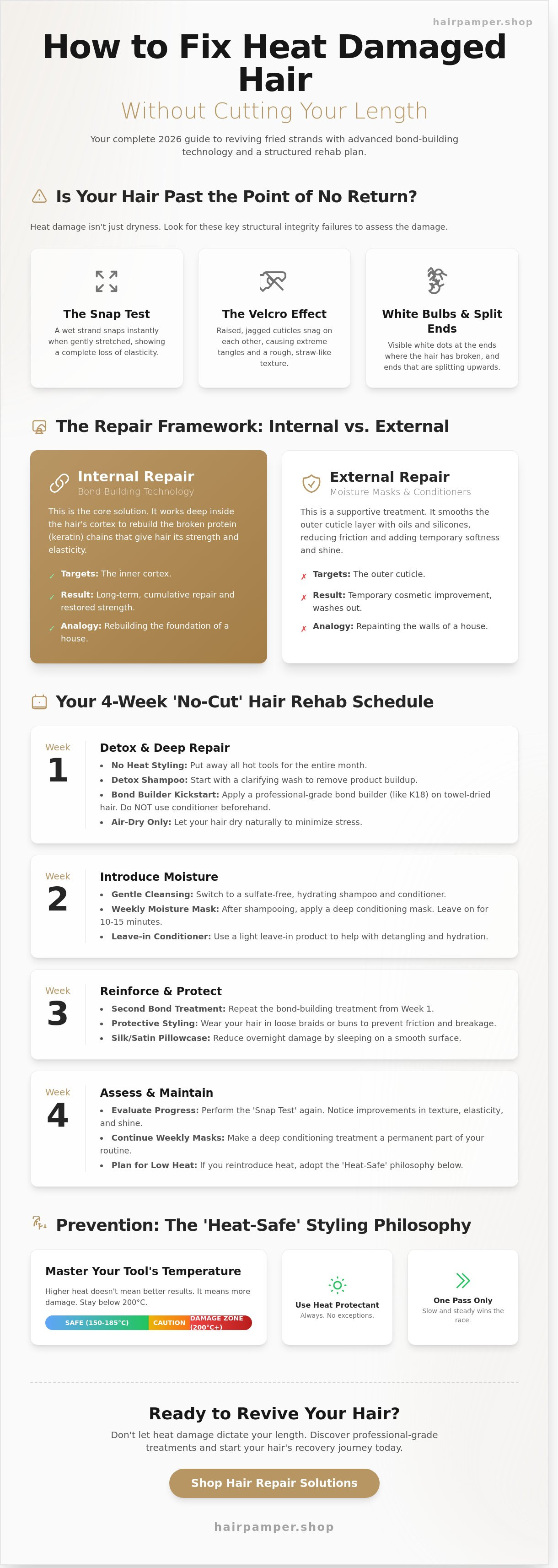 How to fix heat damaged hair without cutting