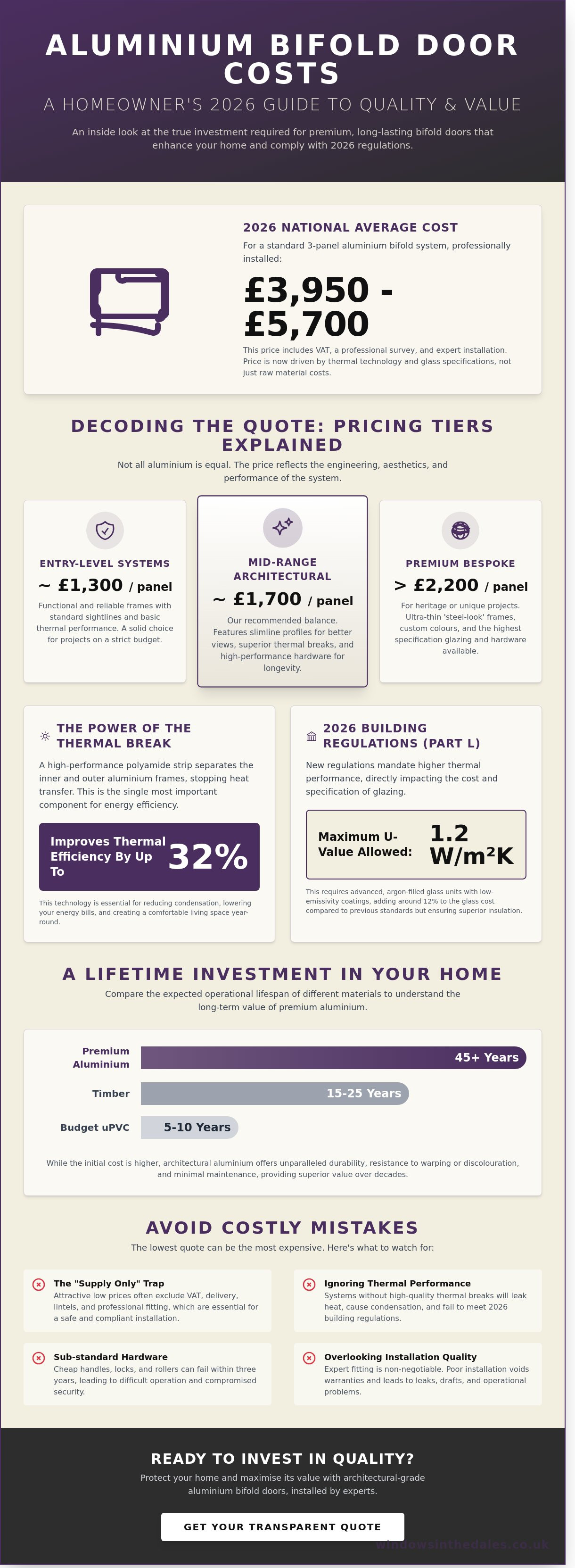 Aluminium bifold door cost 2026