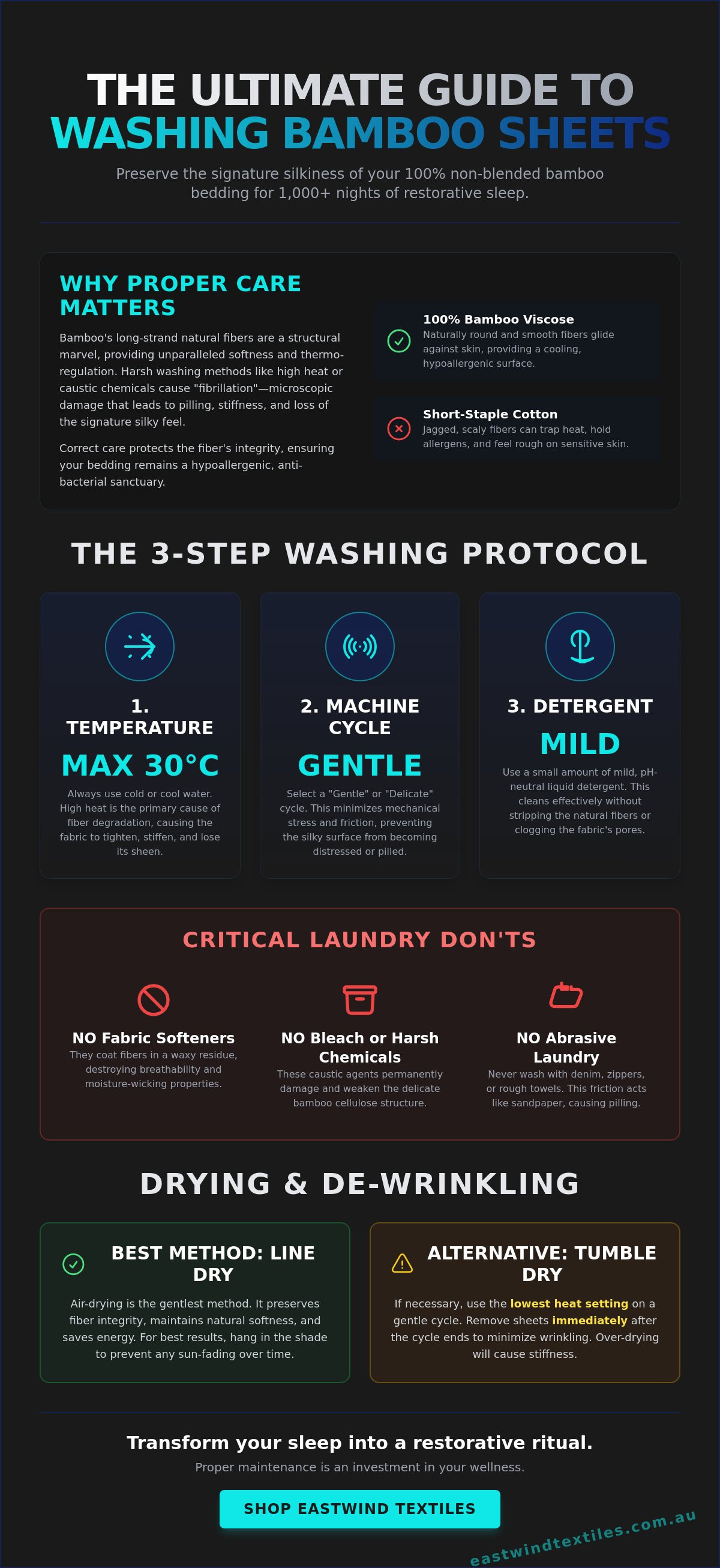 How to wash bamboo sheets
