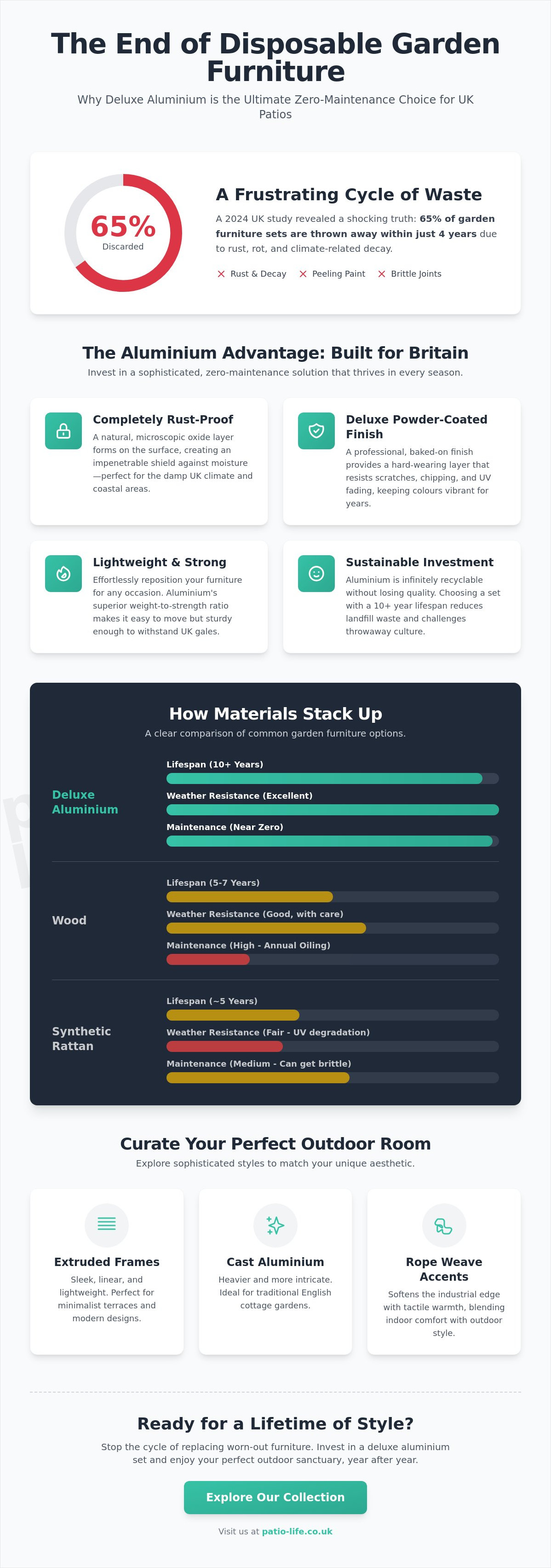 Aluminium garden furniture