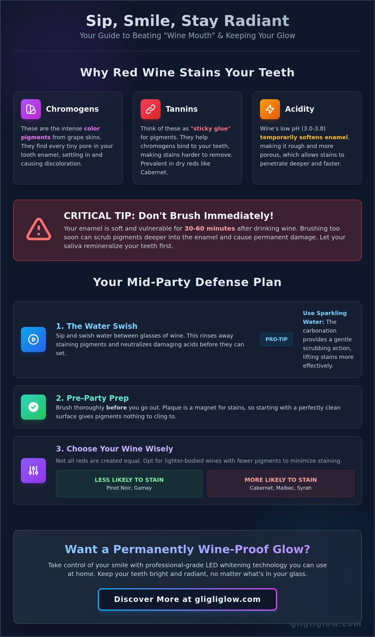 How to remove red wine stains on teeth