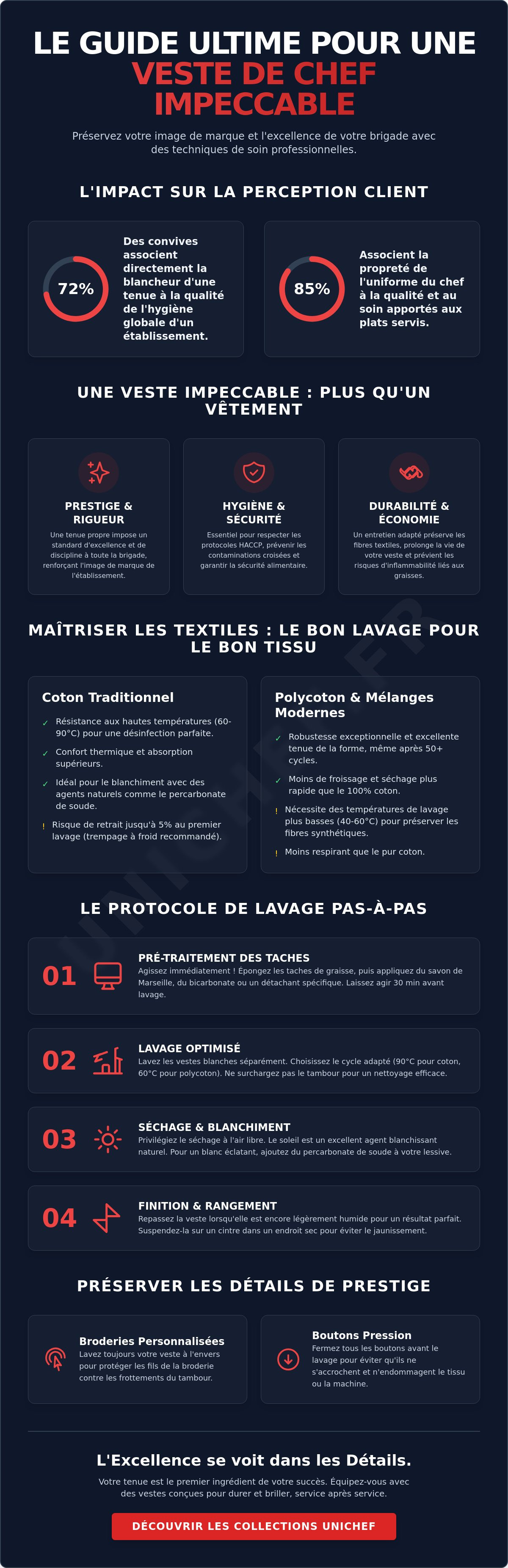 Nettoyer veste de cuisine