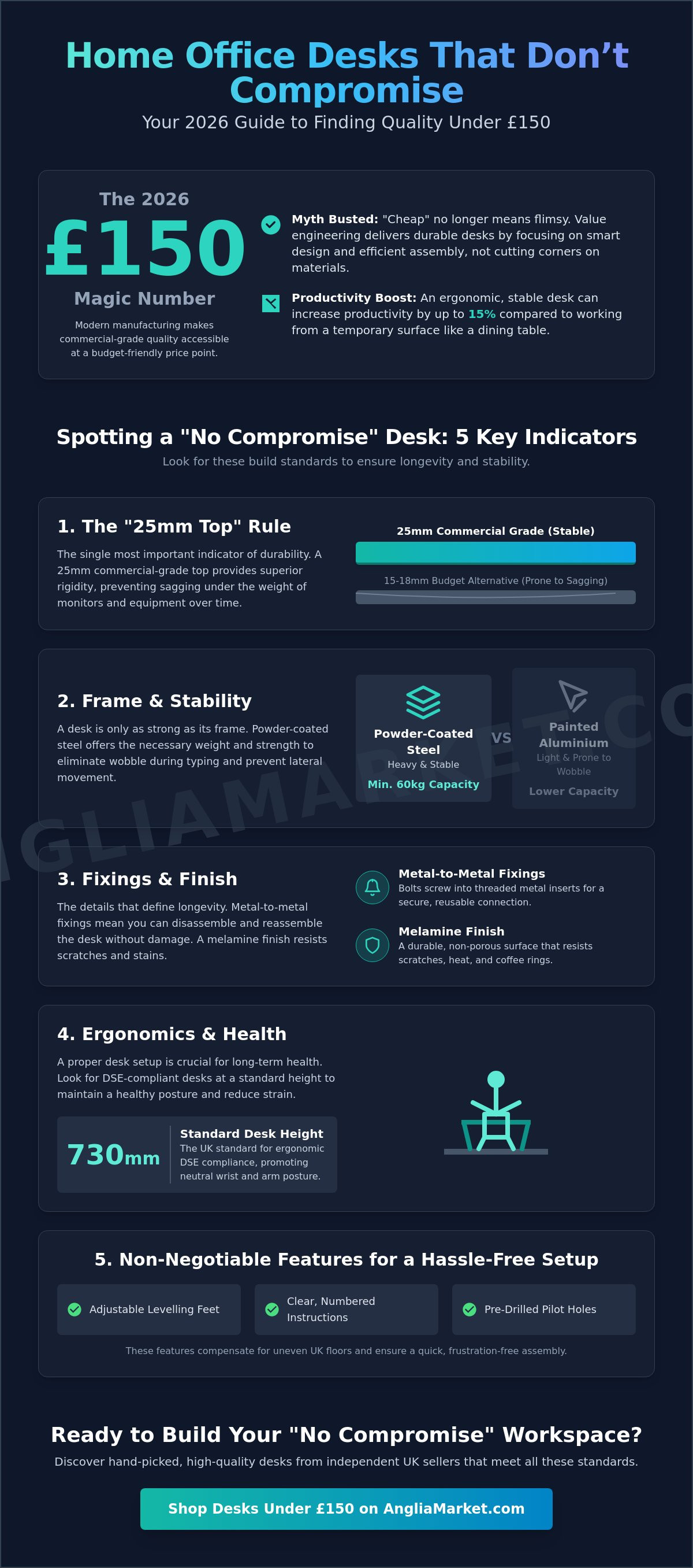 Home Office Desks Under £150 That Don’t Compromise