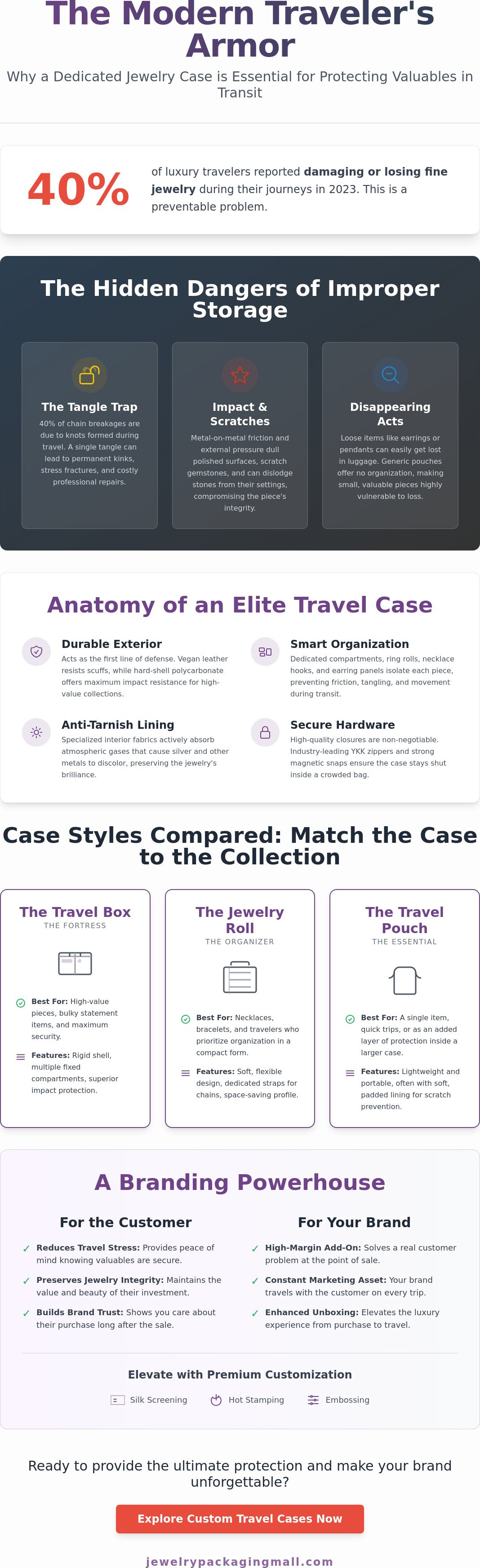 Travel jewelry case