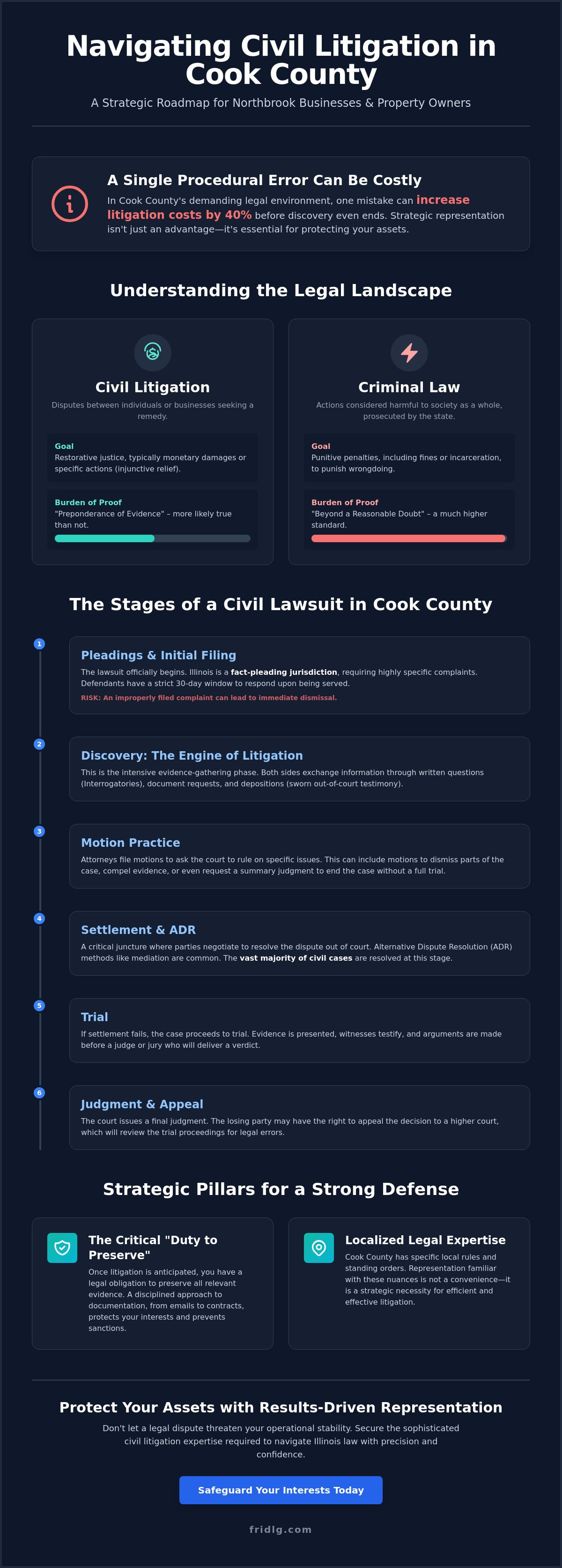 Civil litigation representation