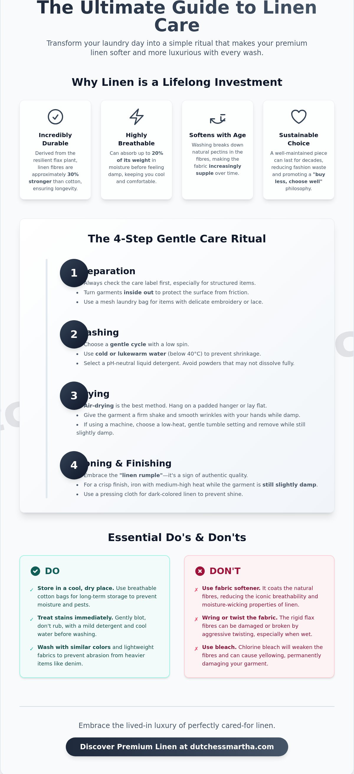 How to care for linen clothing