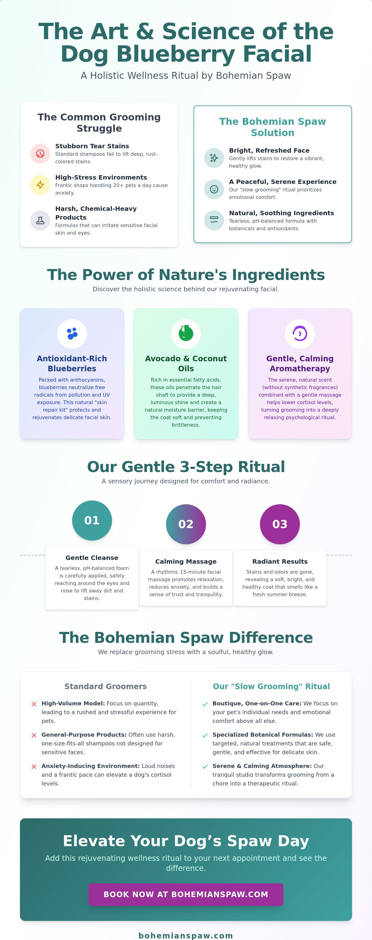 Dog blueberry facial lisle