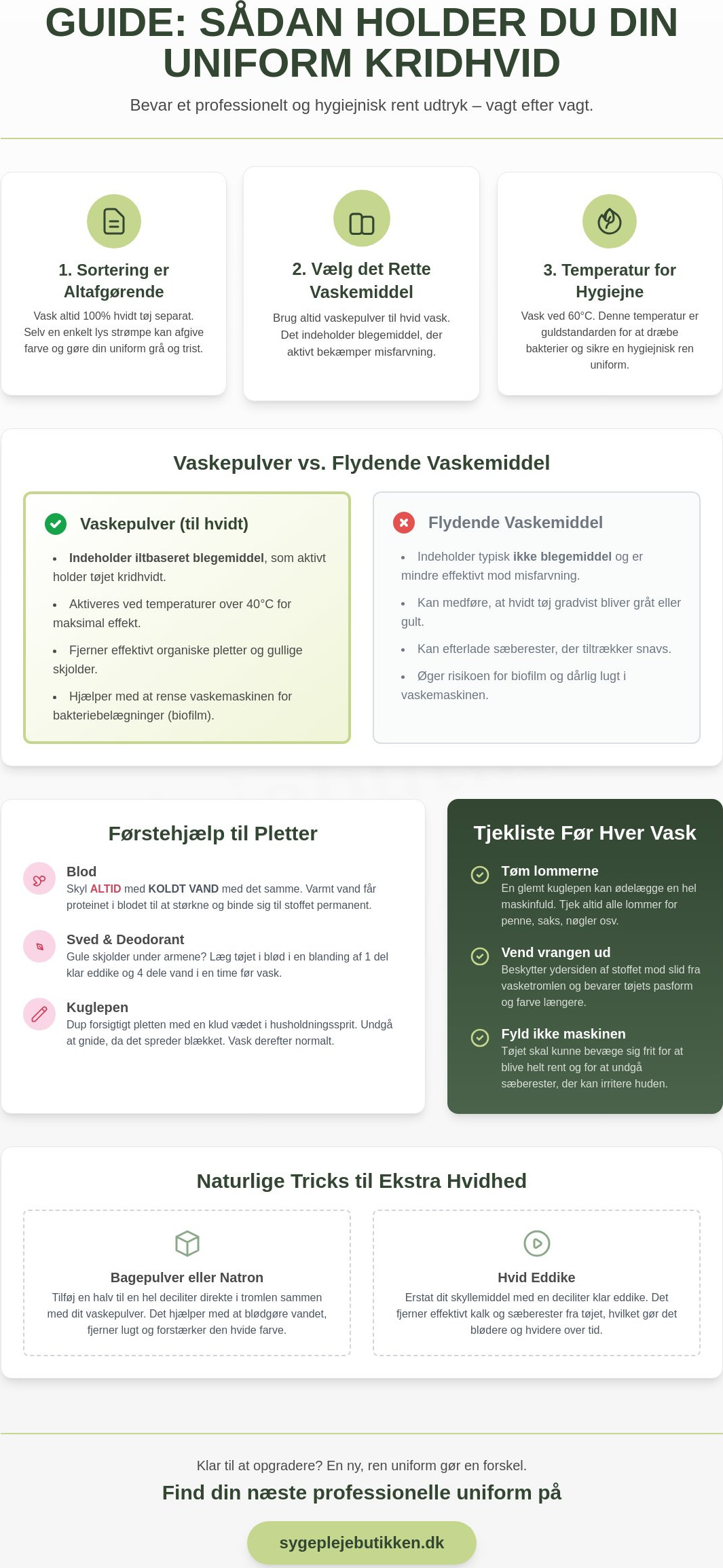Vask af hvidt tøj