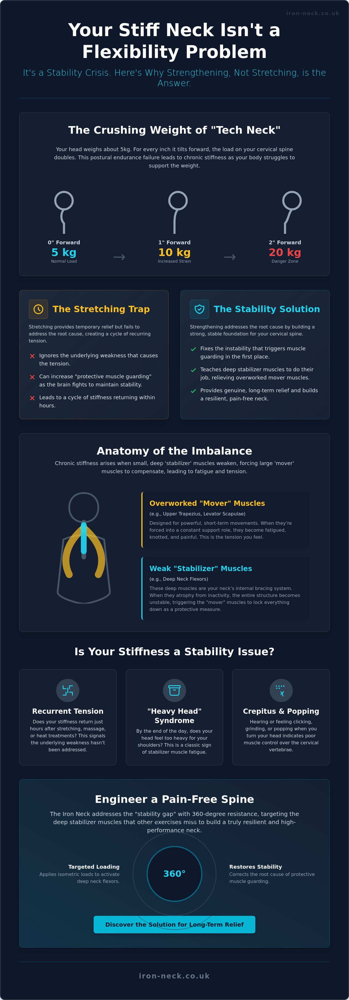 Long term relief for stiff neck