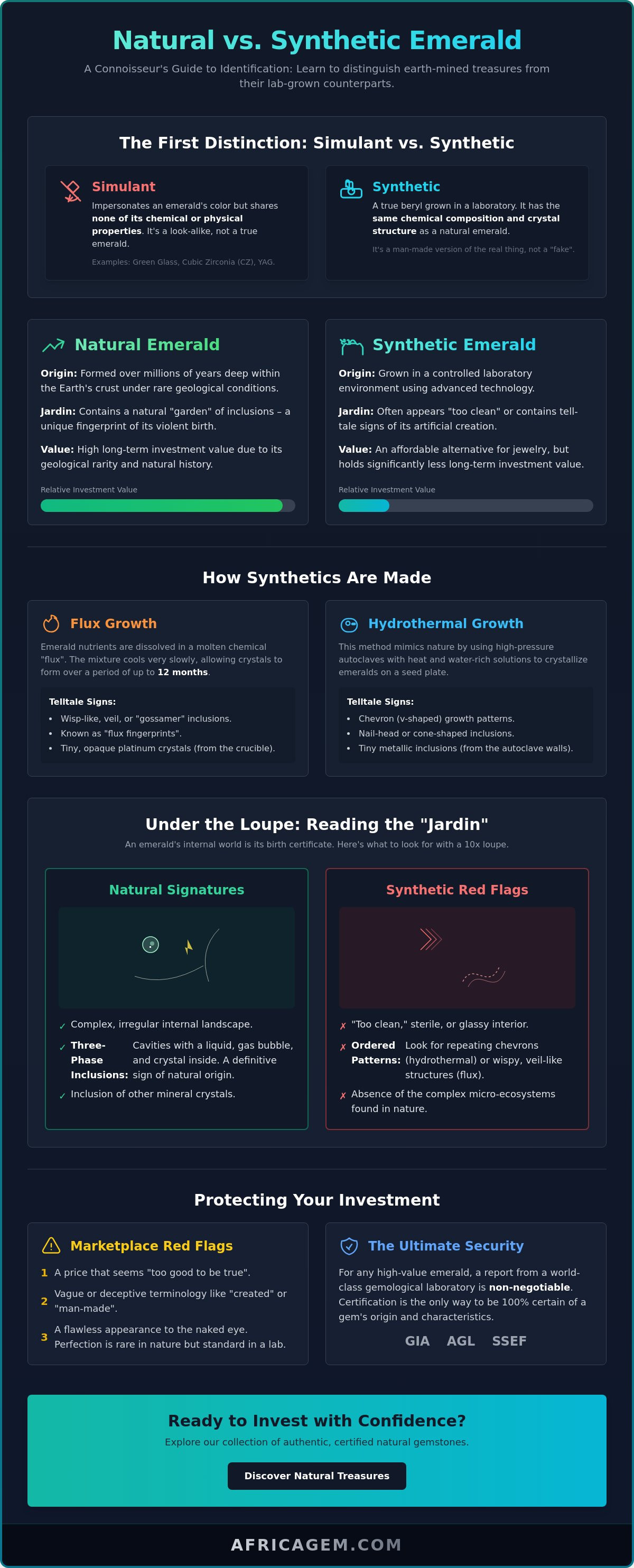 Common signs of a synthetic emerald