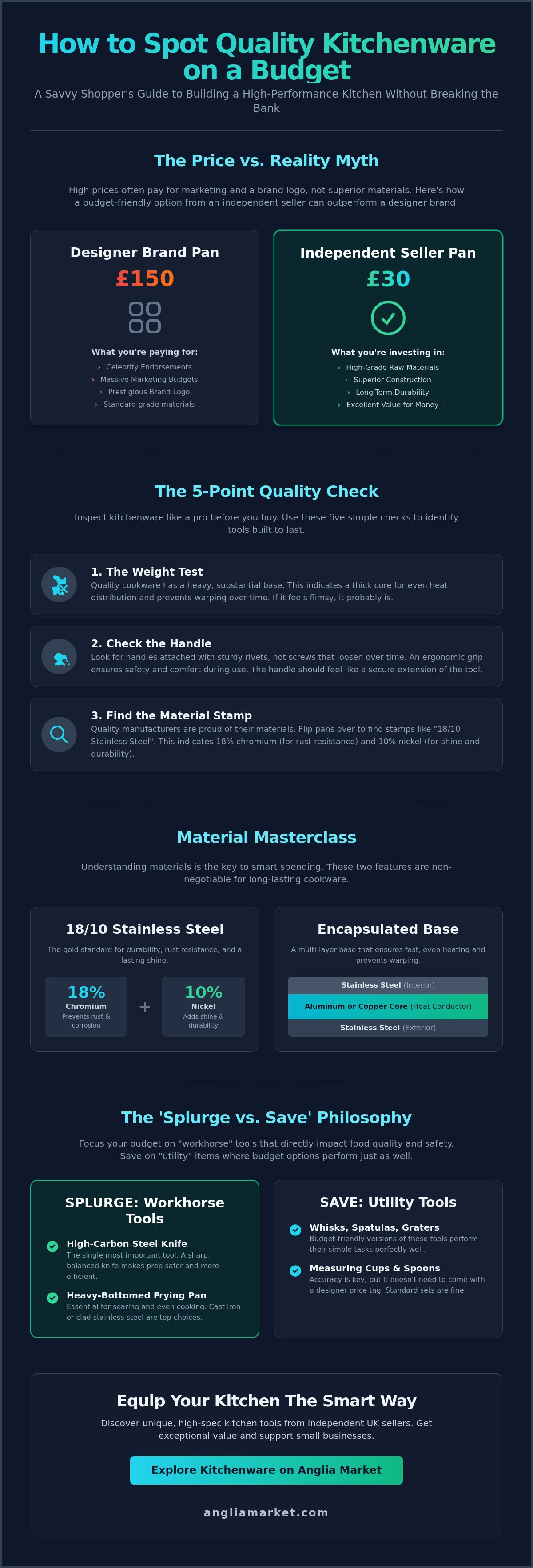 How to Spot Quality Kitchenware on a Budget