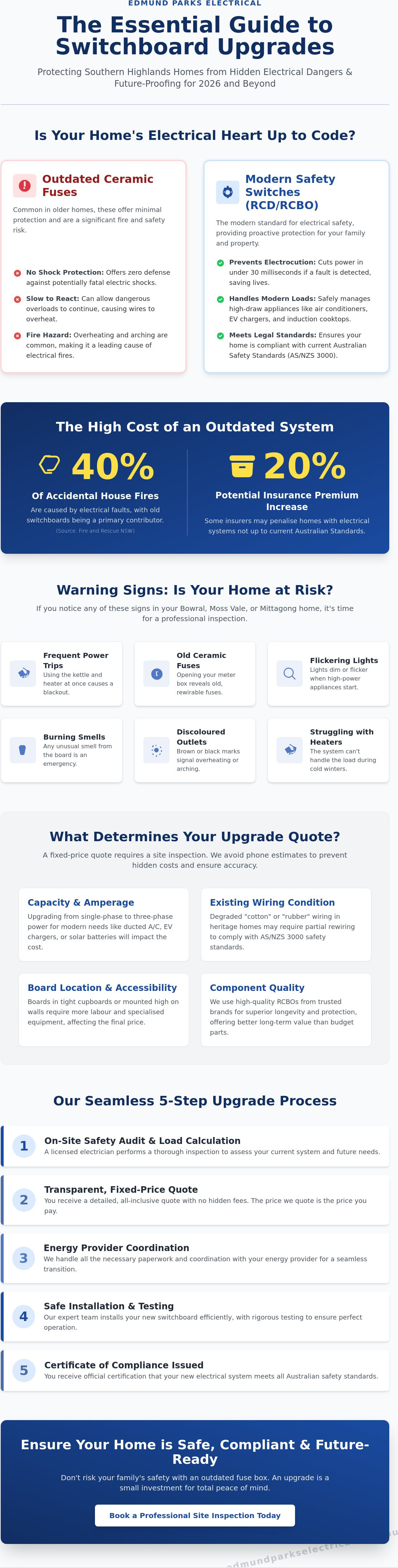 Switchboard upgrade cost southern highlands