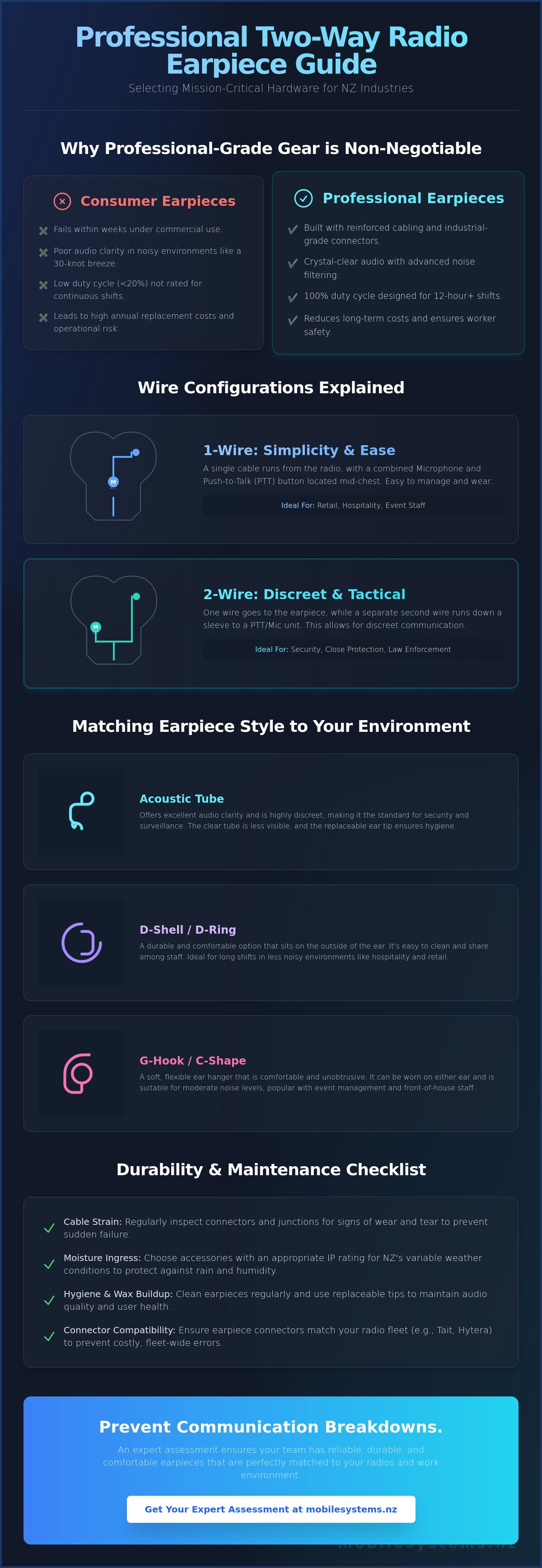 Two way radio earpiece nz