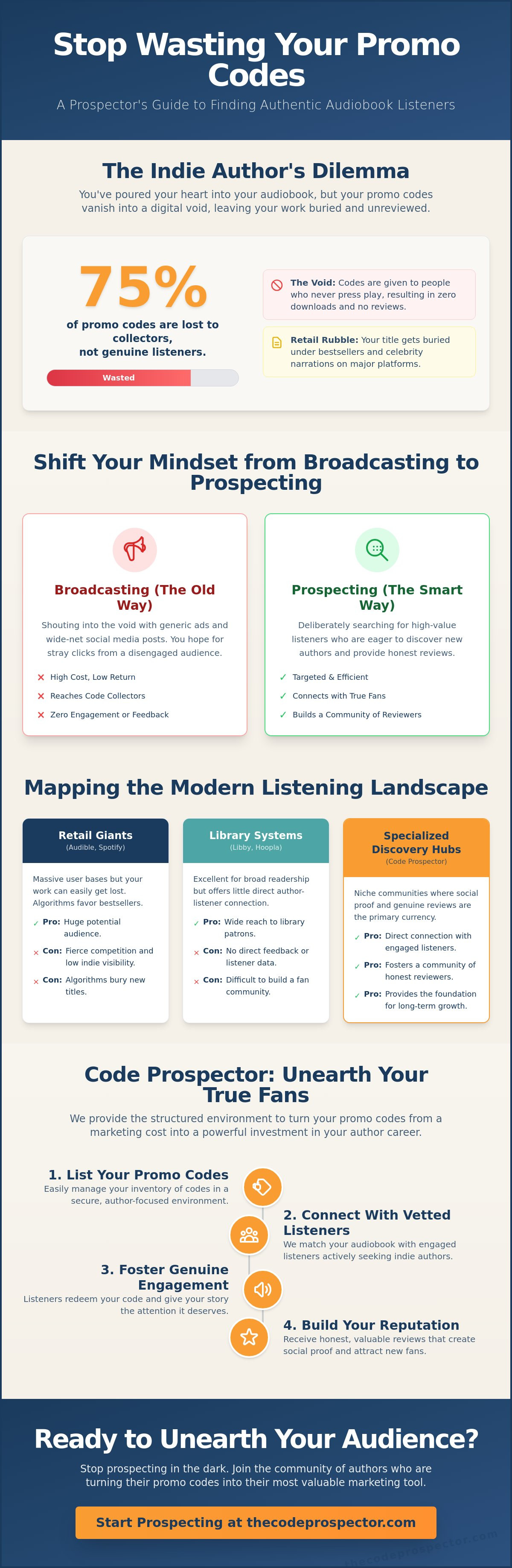 Platform to find audiobook listeners