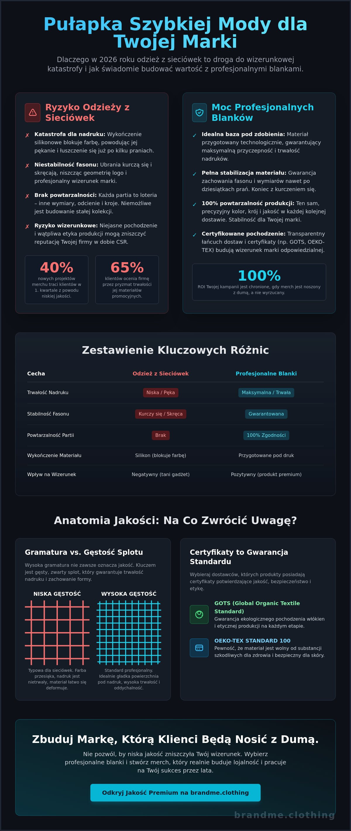 Wysokiej jakości blanki pod branding – alternatywa dla sieciówek