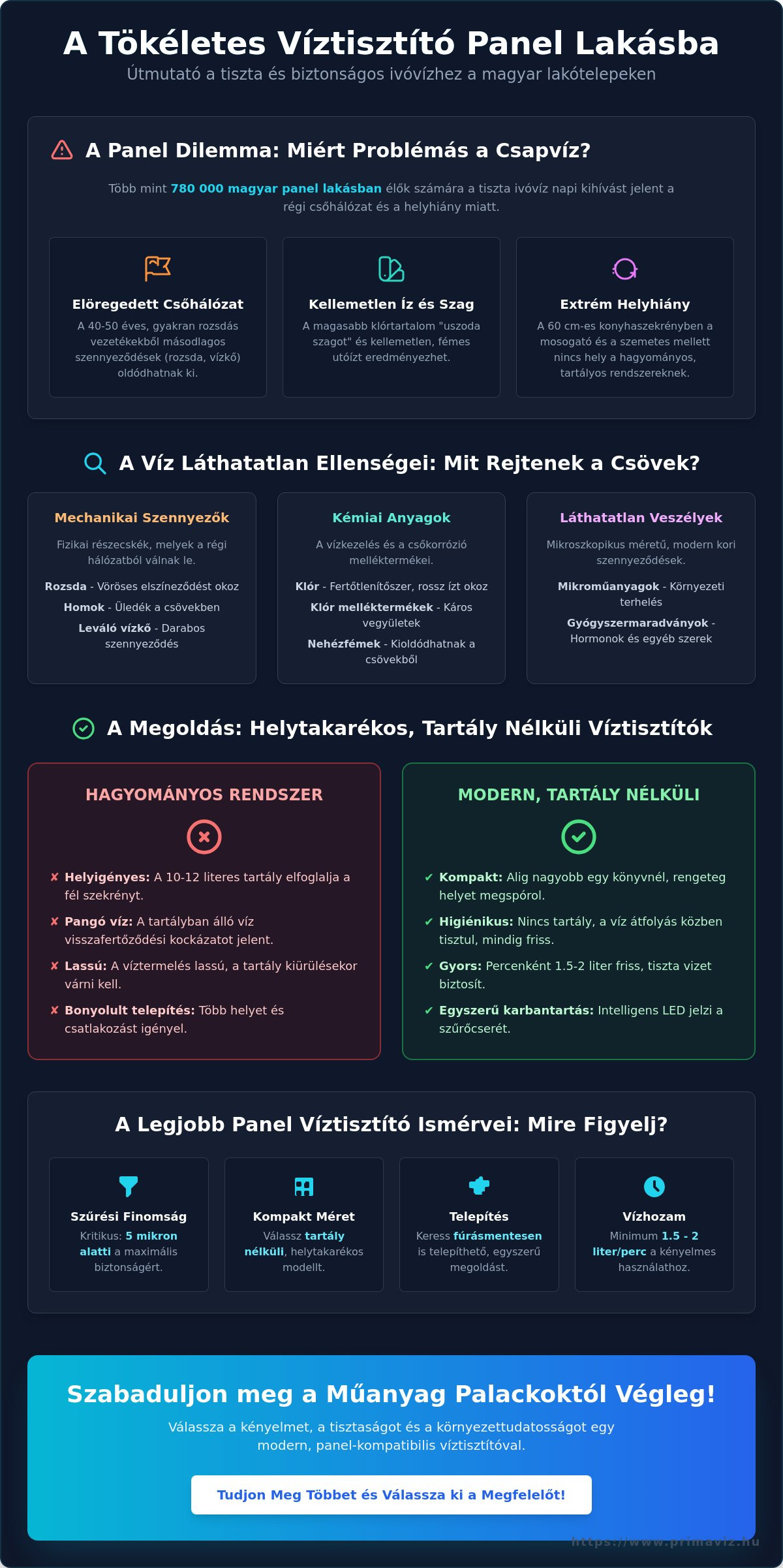 Panel lakás víztisztító