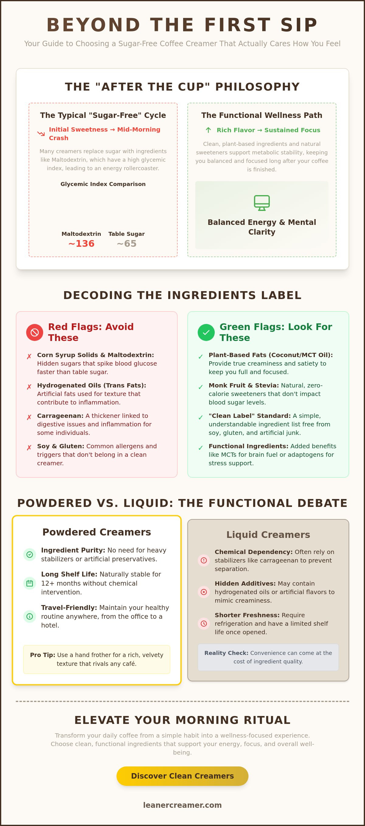 Sugar free coffee creamers