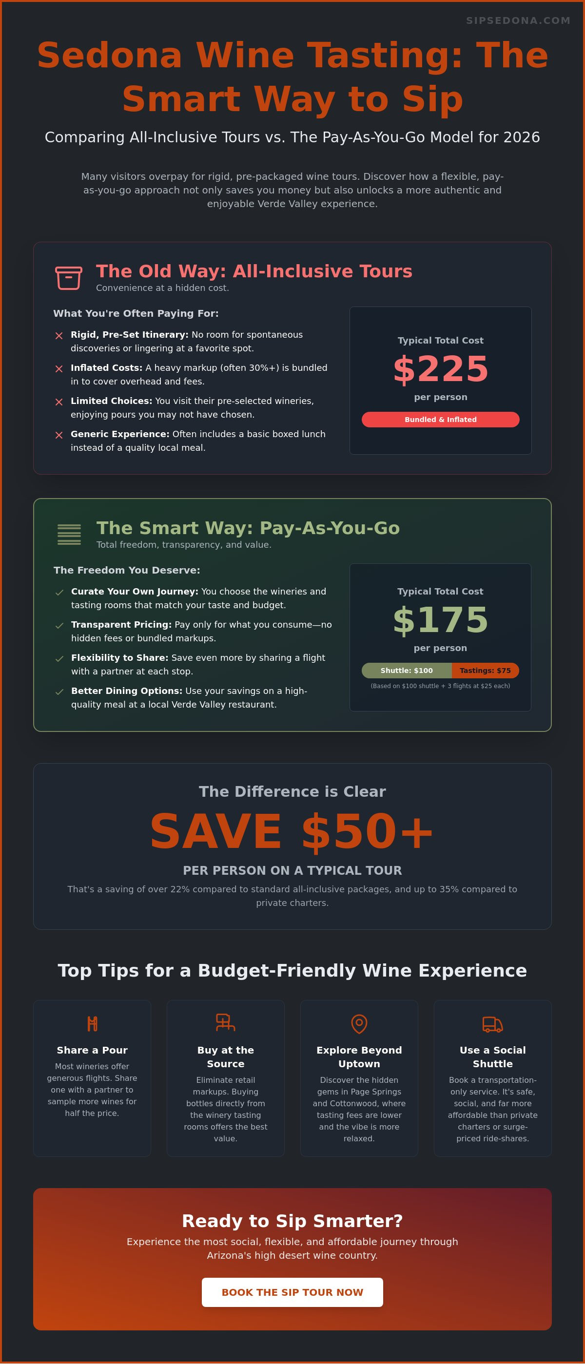 Affordable wine tasting Sedona