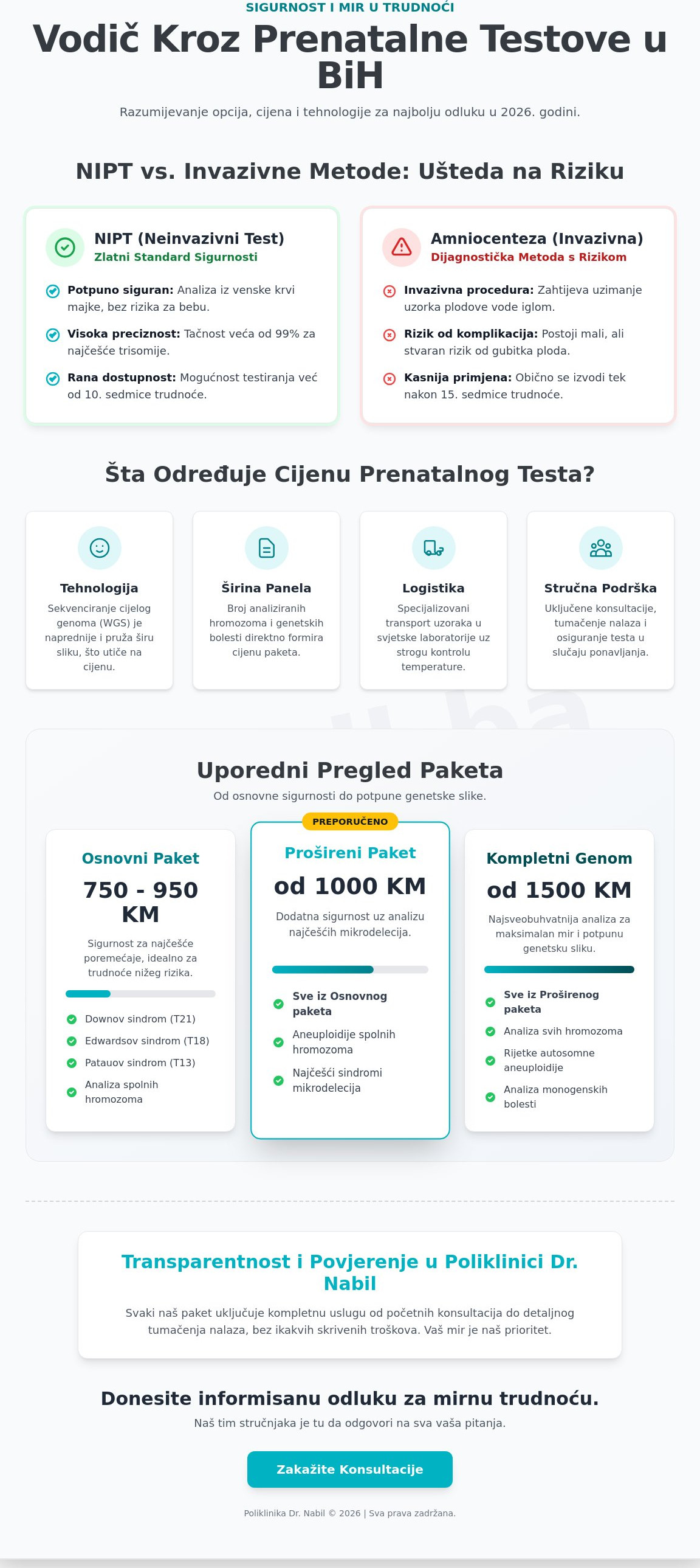 Prenatalni test cijena