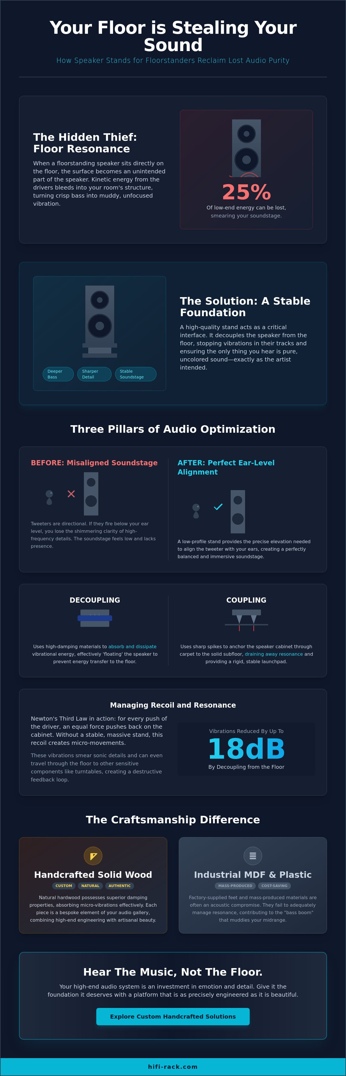 Speaker stands for floor standing speakers