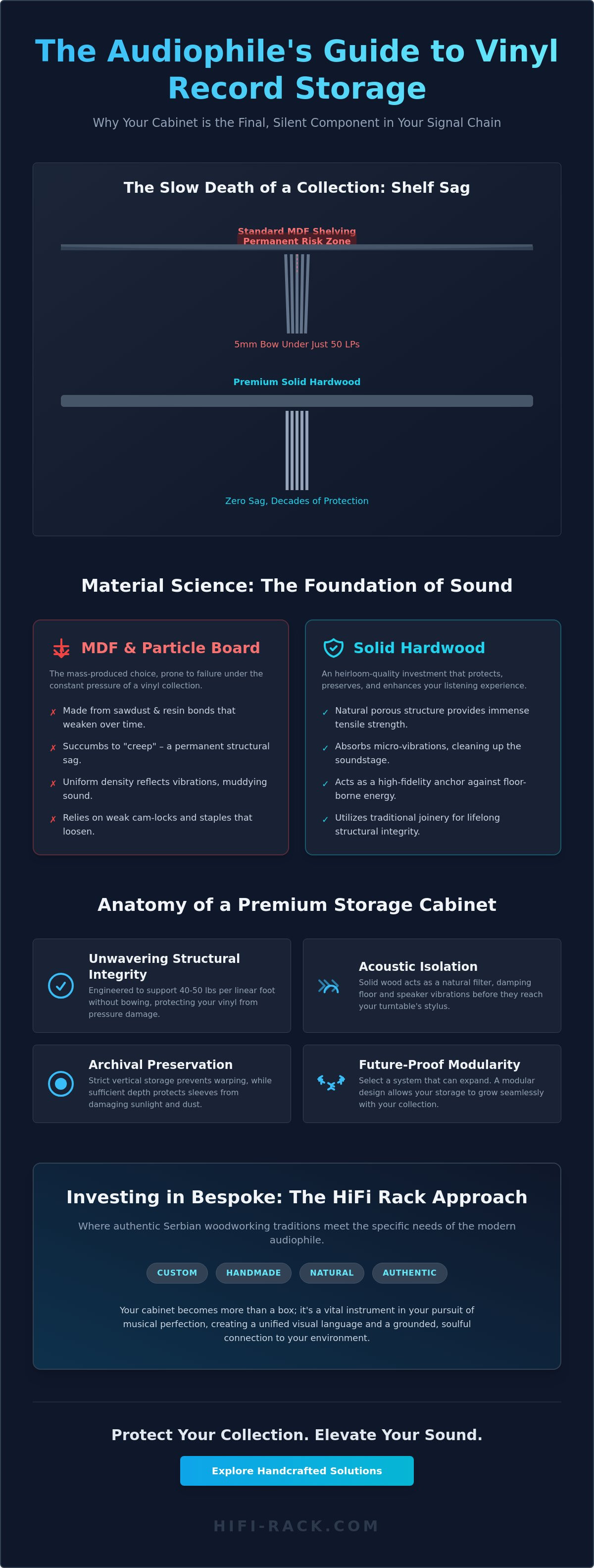Vinyl record storage cabinet