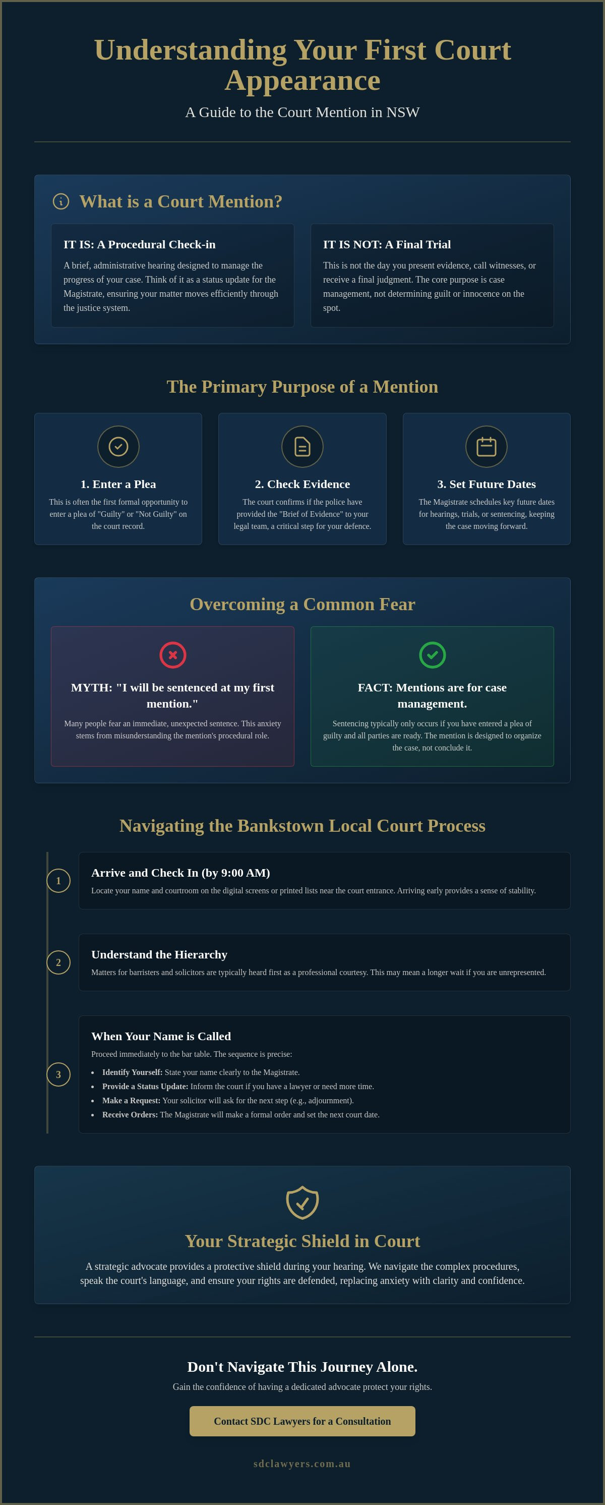 What is a mention in court