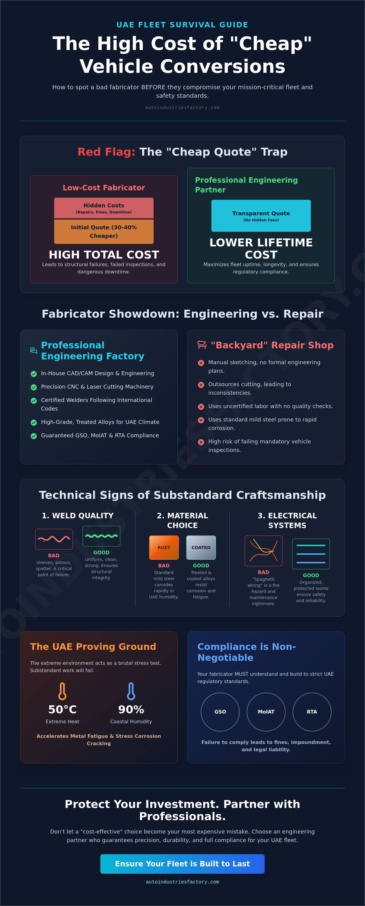 Signs of a bad vehicle fabricator