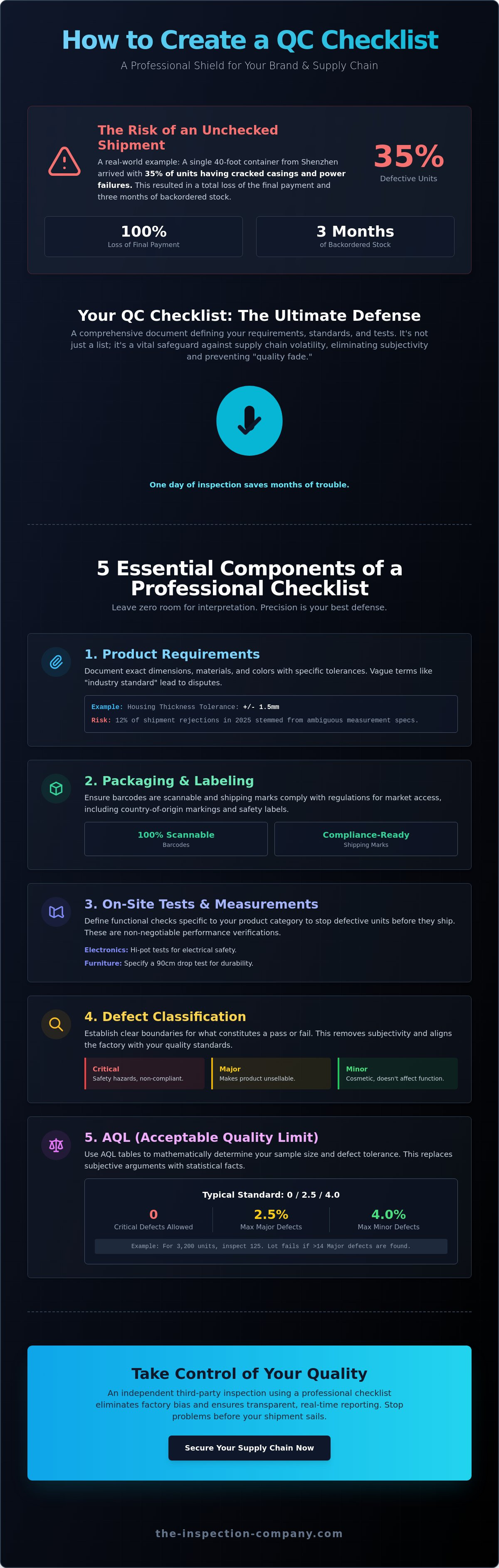 How to create a QC checklist
