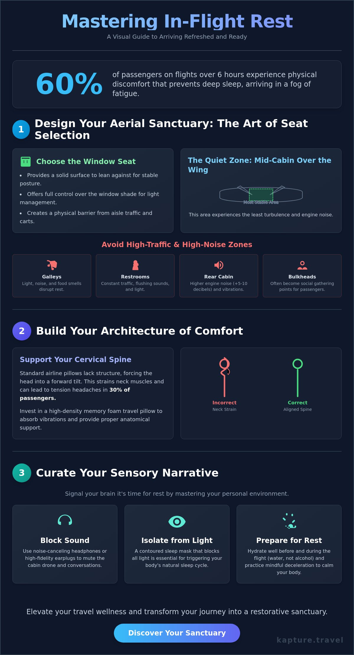 How to sleep comfortably on a plane