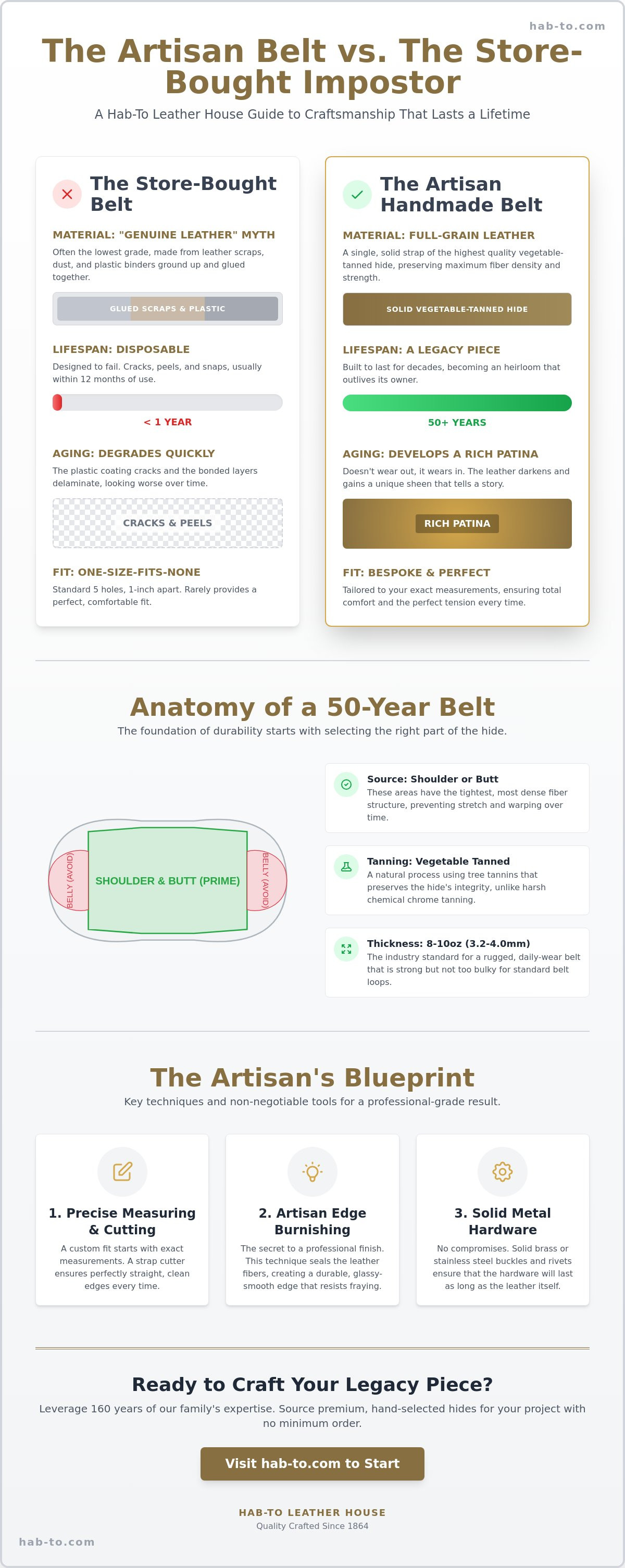 Creating a durable handmade leather belt