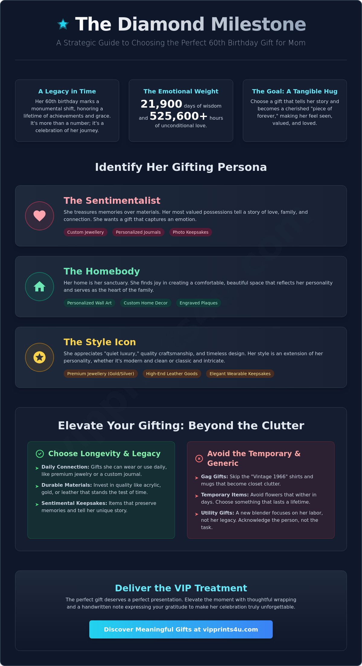 Gifts for mom's 60th birthday