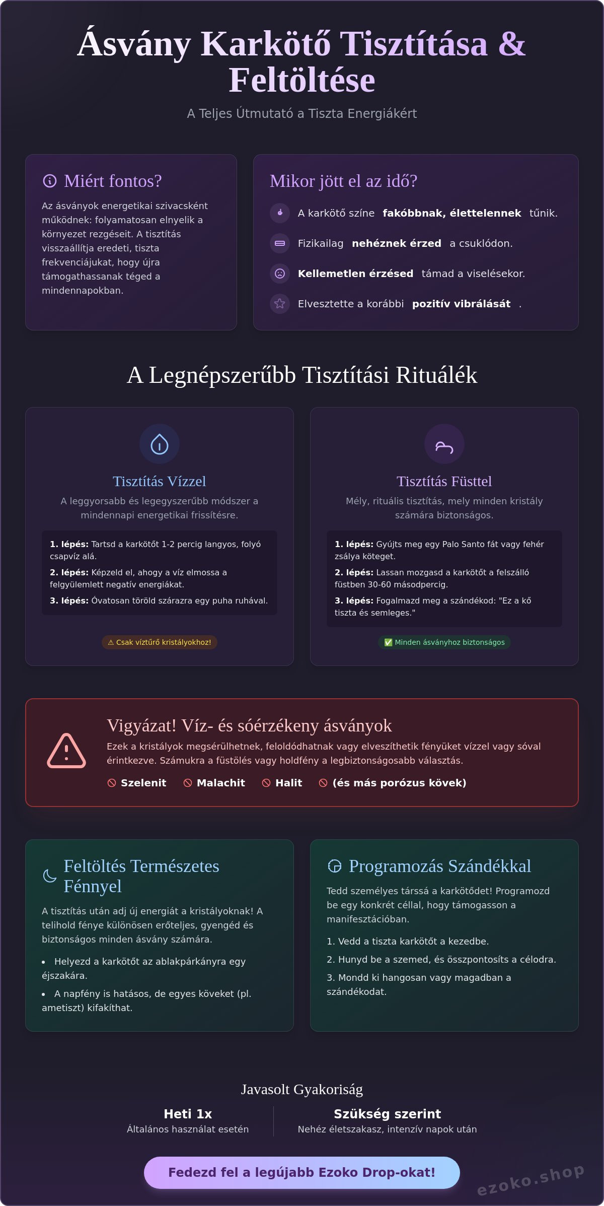 ásvány karkötő tisztítása