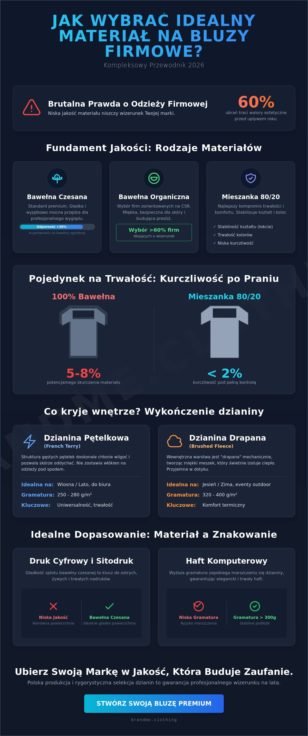 Jaki materiał na bluzy z nadrukiem