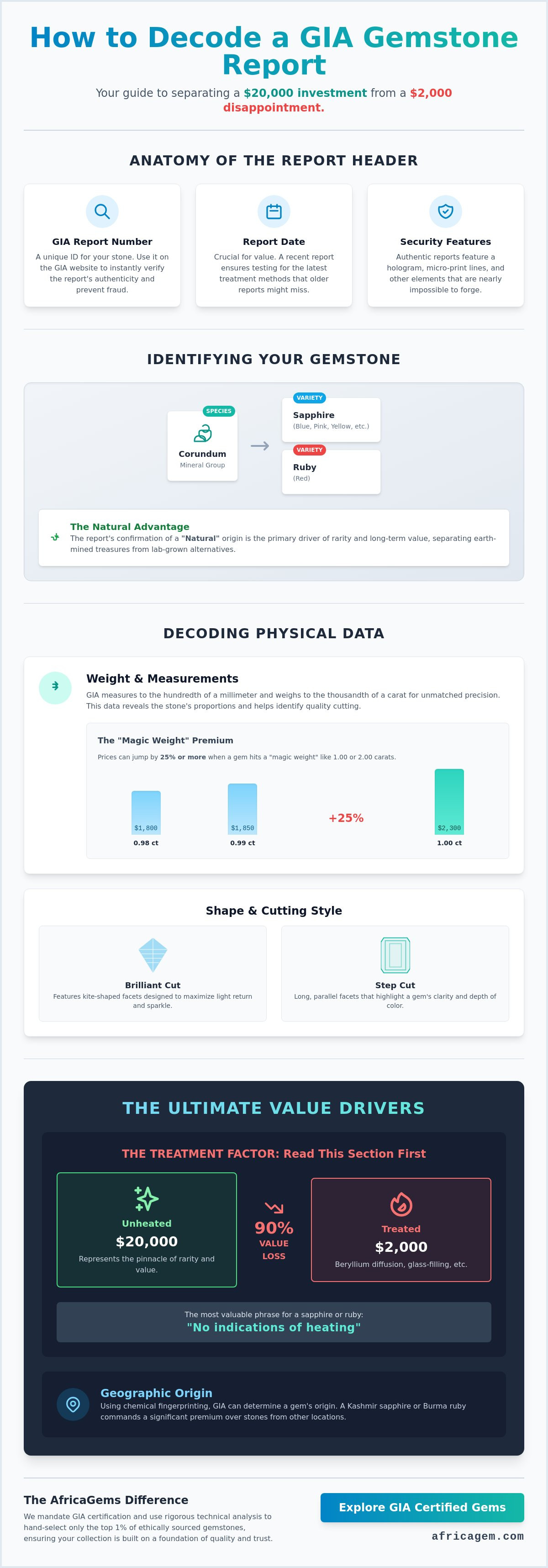 How to read a GIA gemstone report