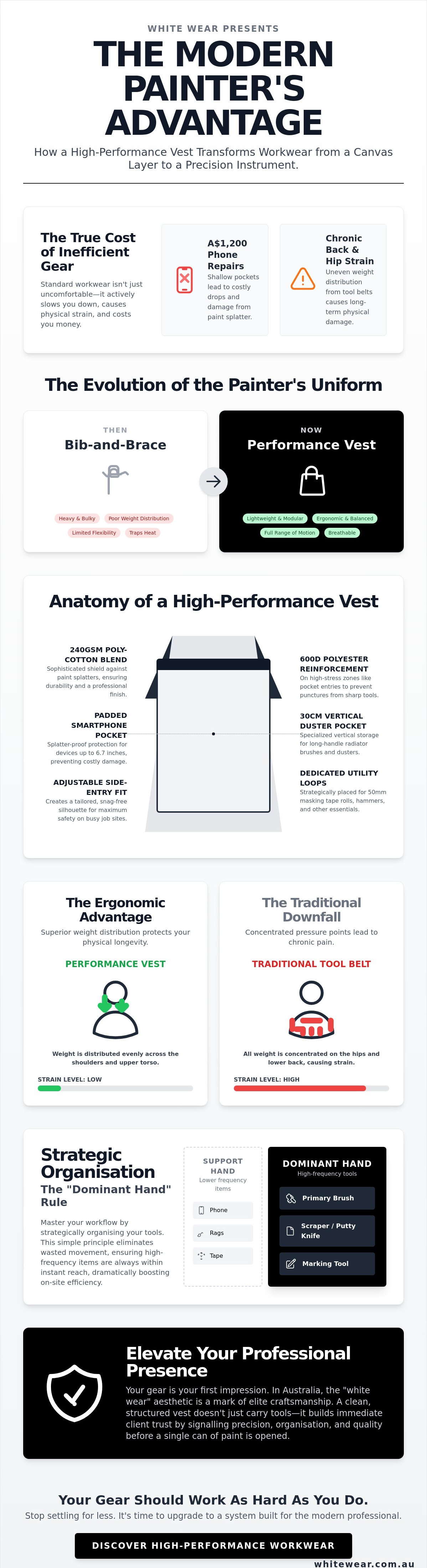 Multi-pocket work vest for painters