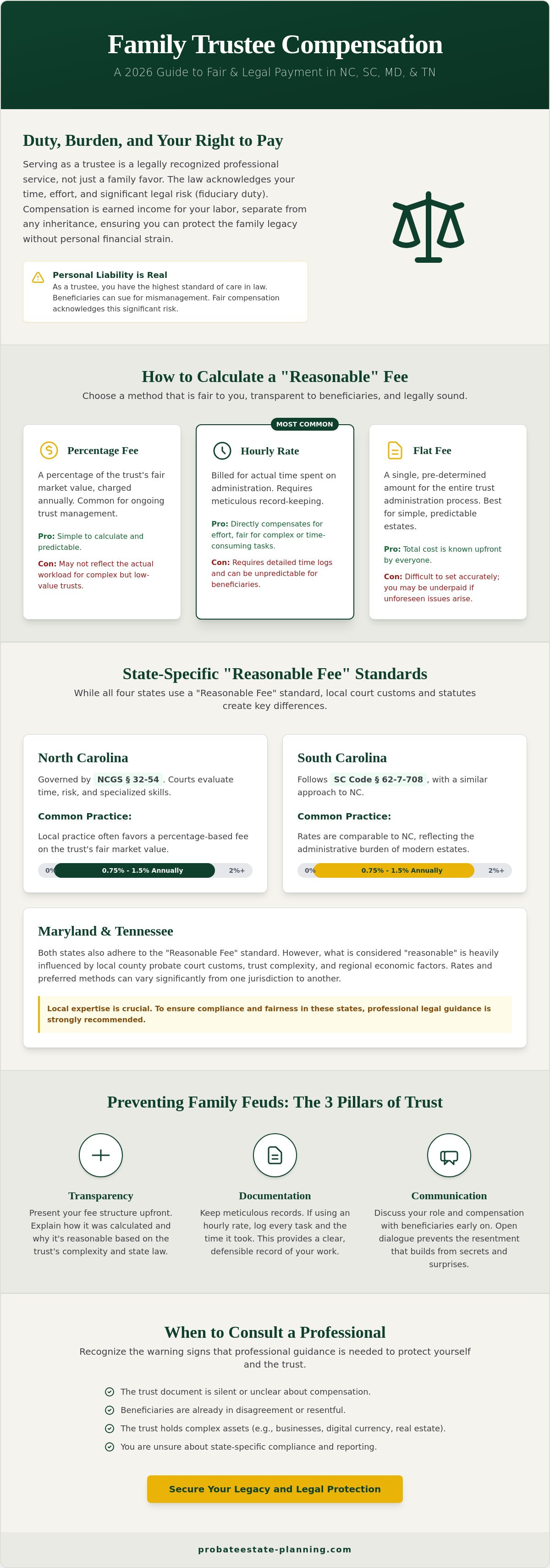 Family trustee compensation