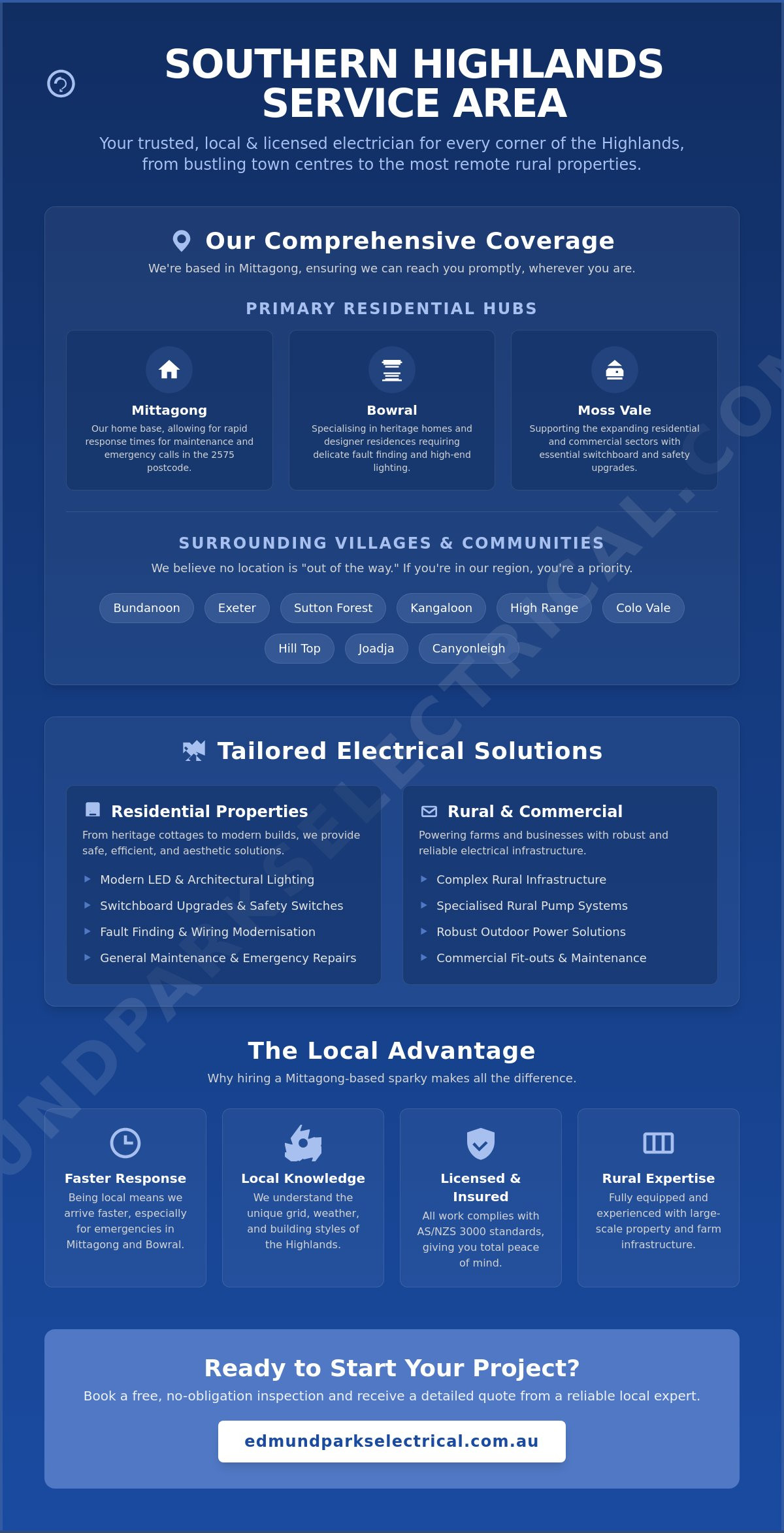 Edmund parks electrical service area